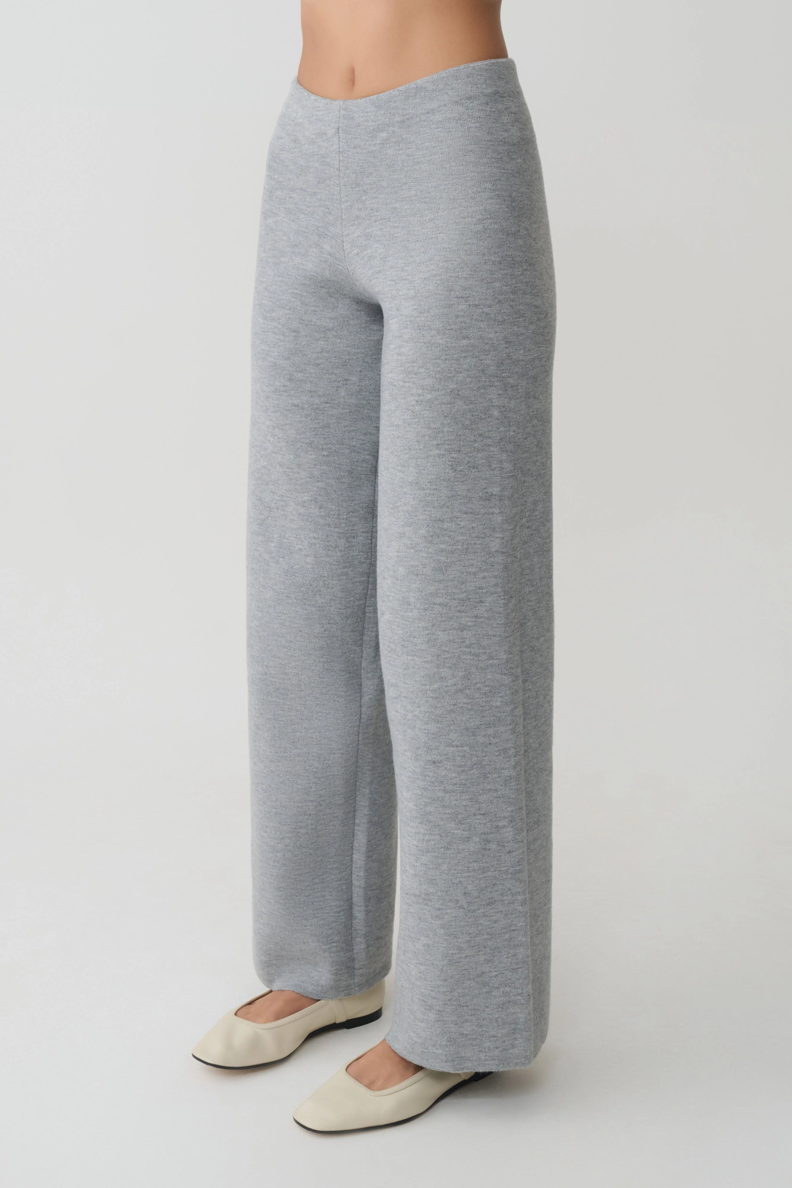 Kerrymae Straight Leg Knit Pants - Grey Marle - Image 6