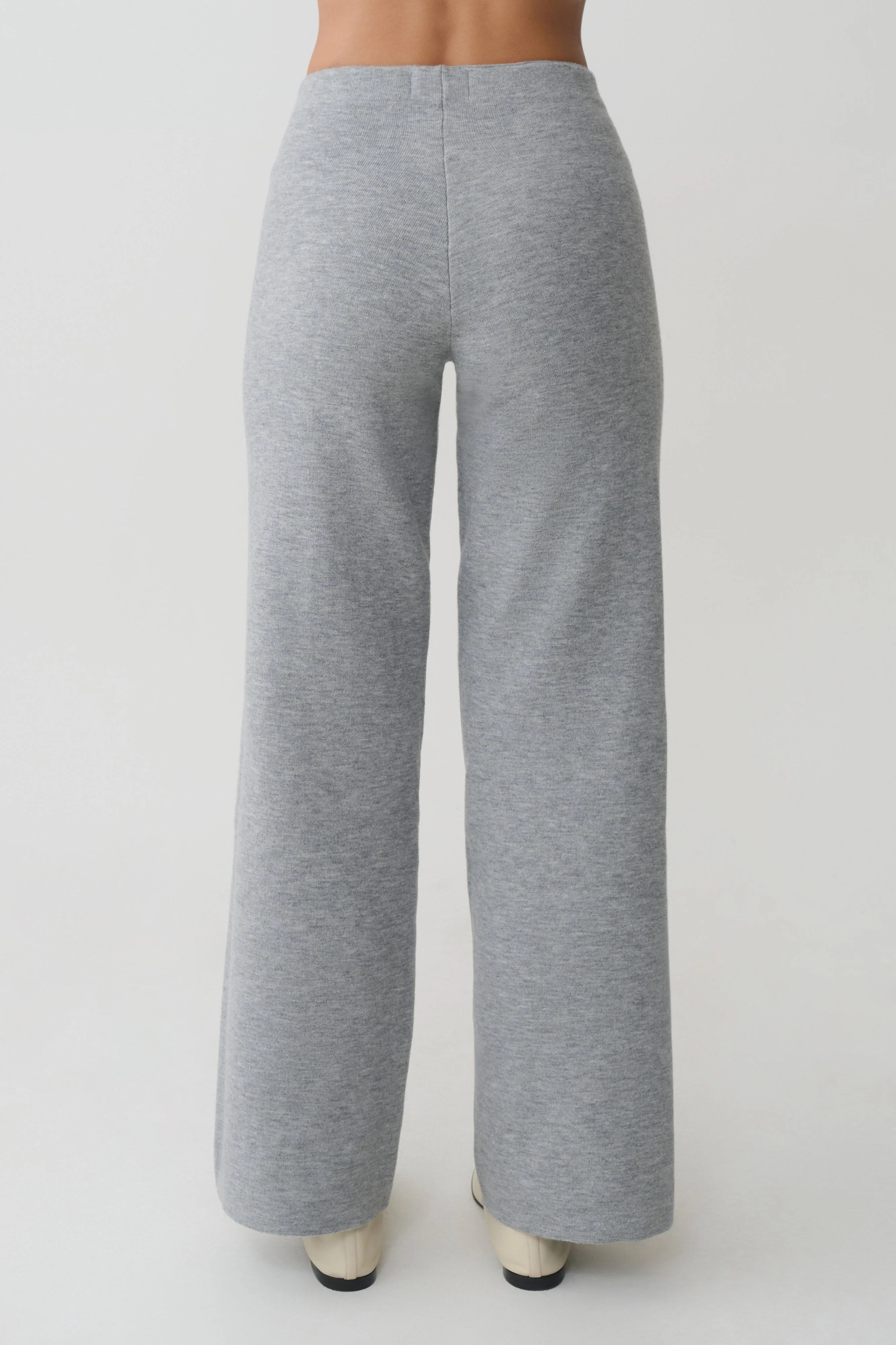 Kerrymae Straight Leg Knit Pants - Grey Marle - Image 7