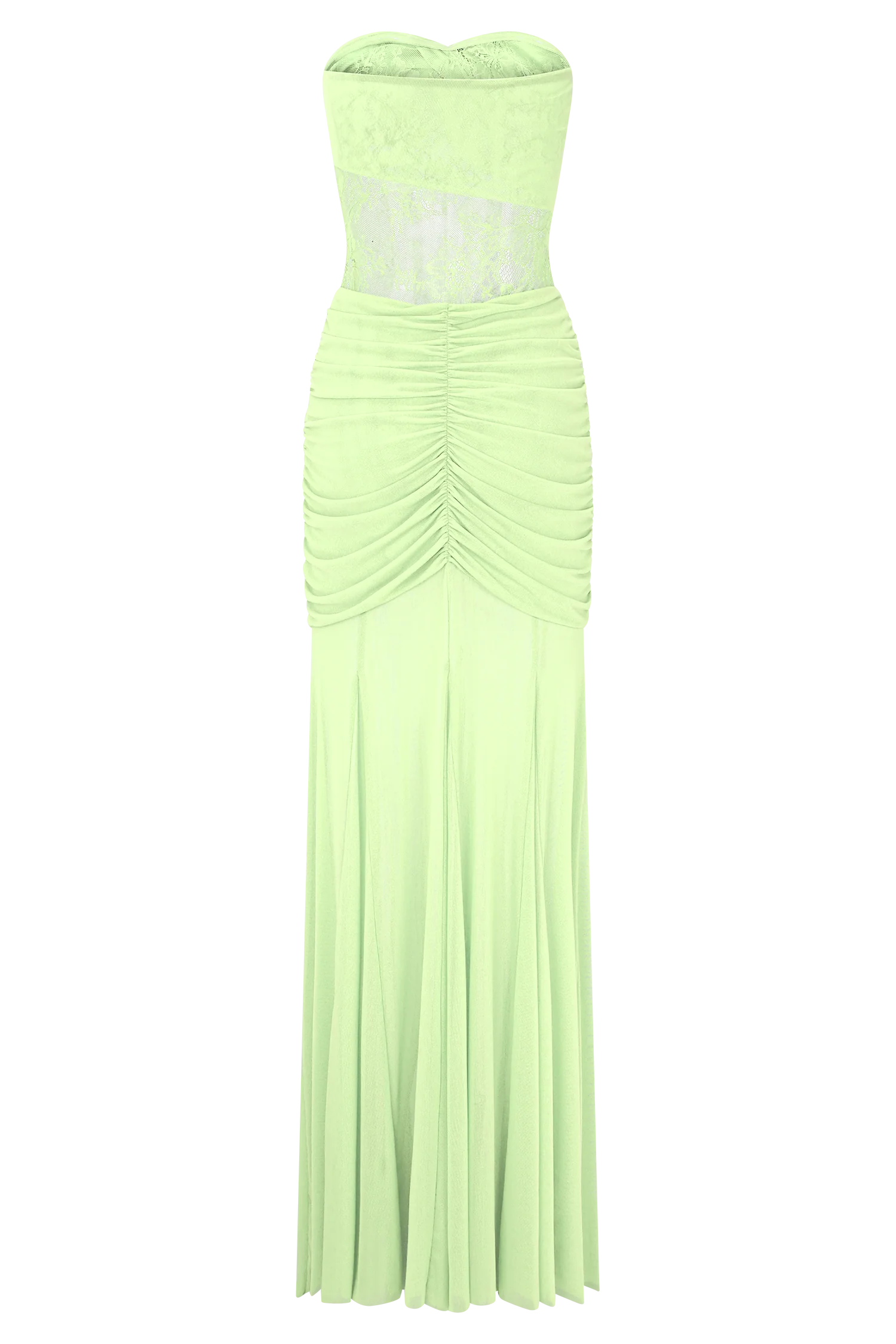 Khadijah Lace And Mesh Maxi Dress - Sage - Image 7