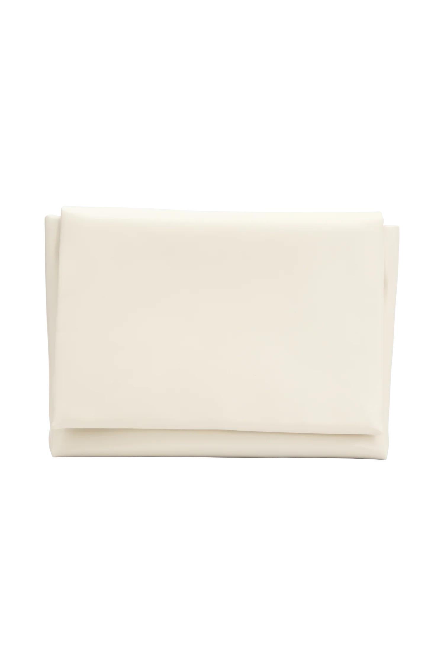 Kiera Faux Leather Oversized Clutch - Ivory - Image 5