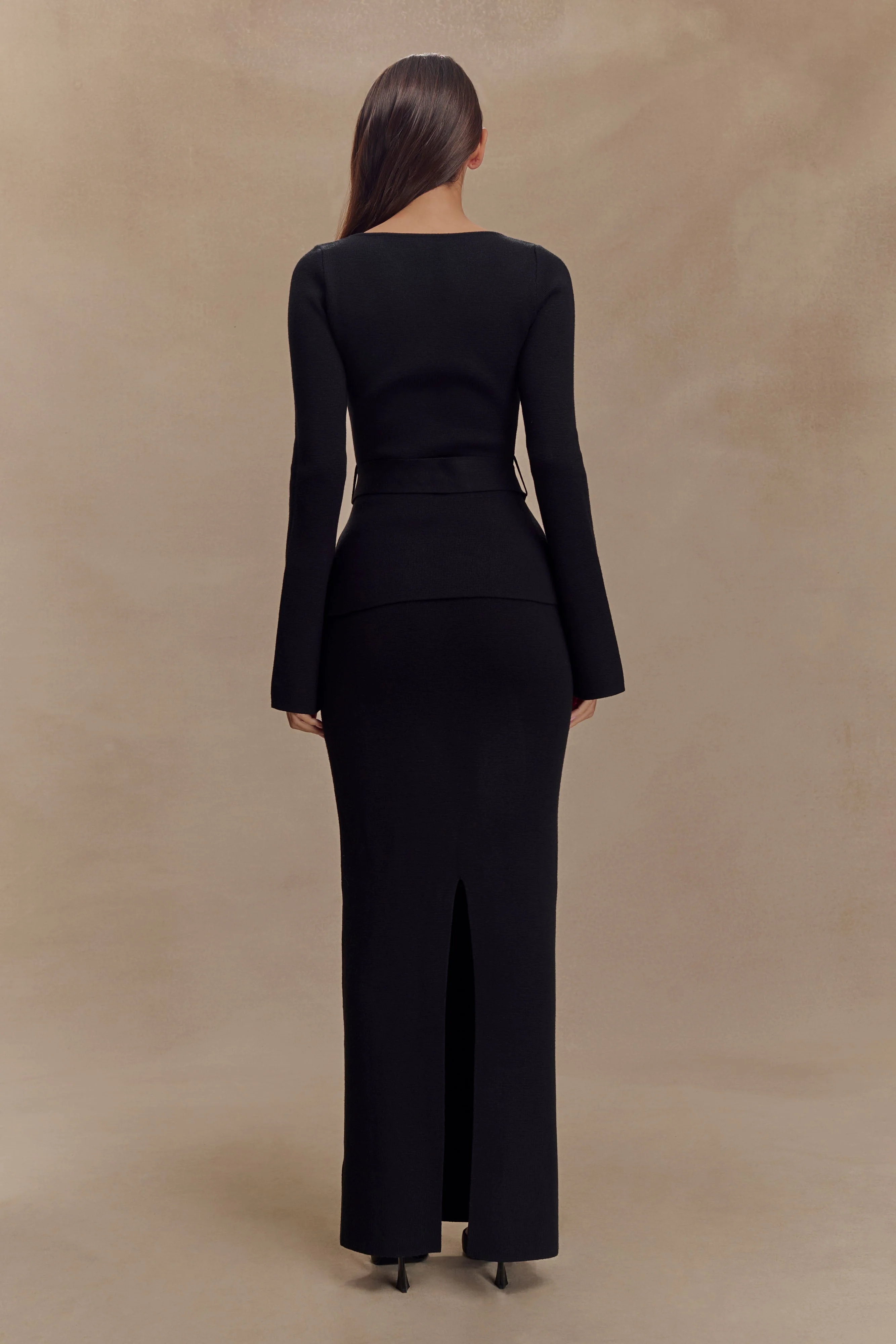 Kyle Knit Maxi Skirt - Black - Image 2