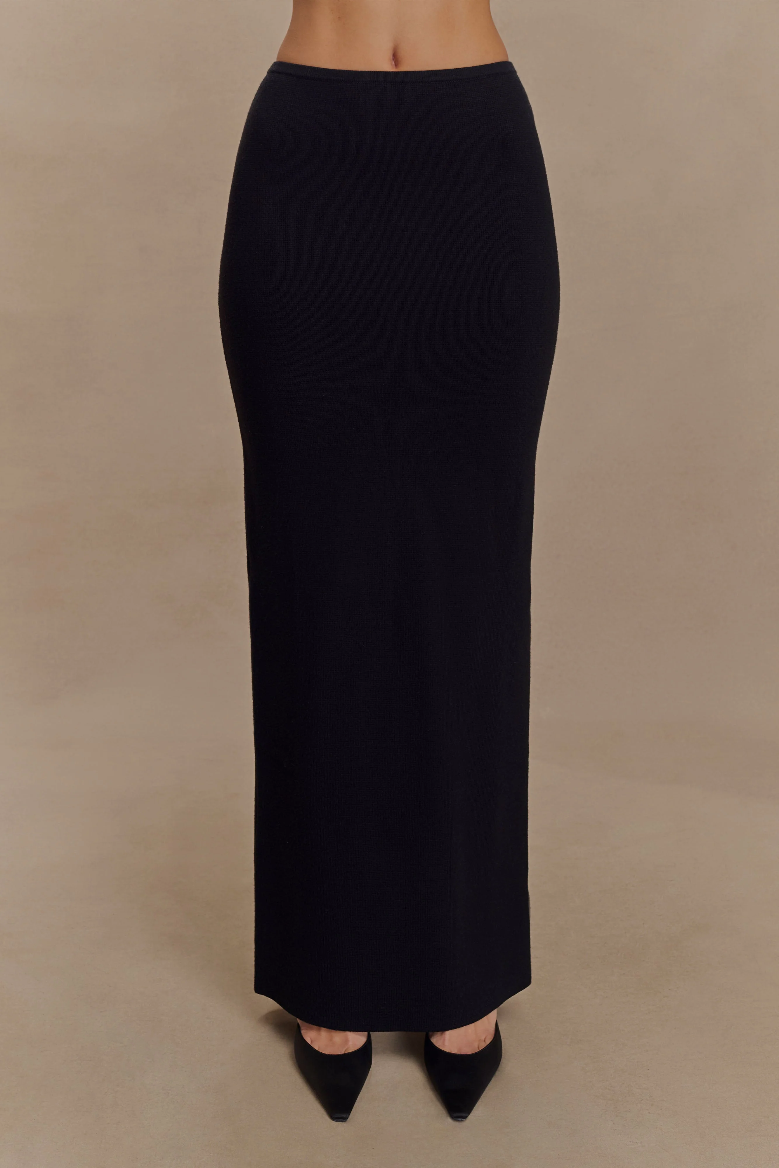 Kyle Knit Maxi Skirt - Black - Image 3