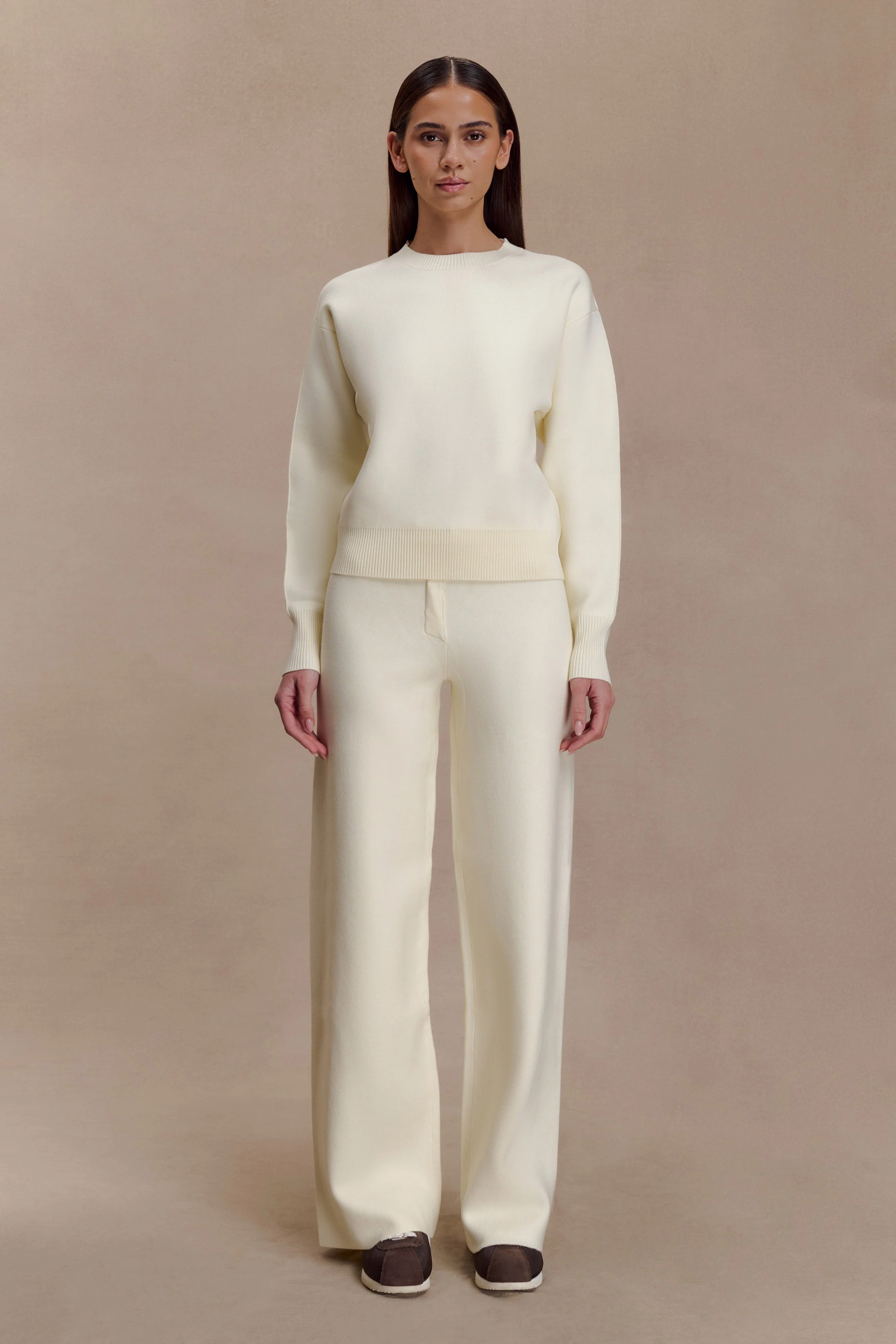 Lauren Knit Trouser - Ivory - Image 2
