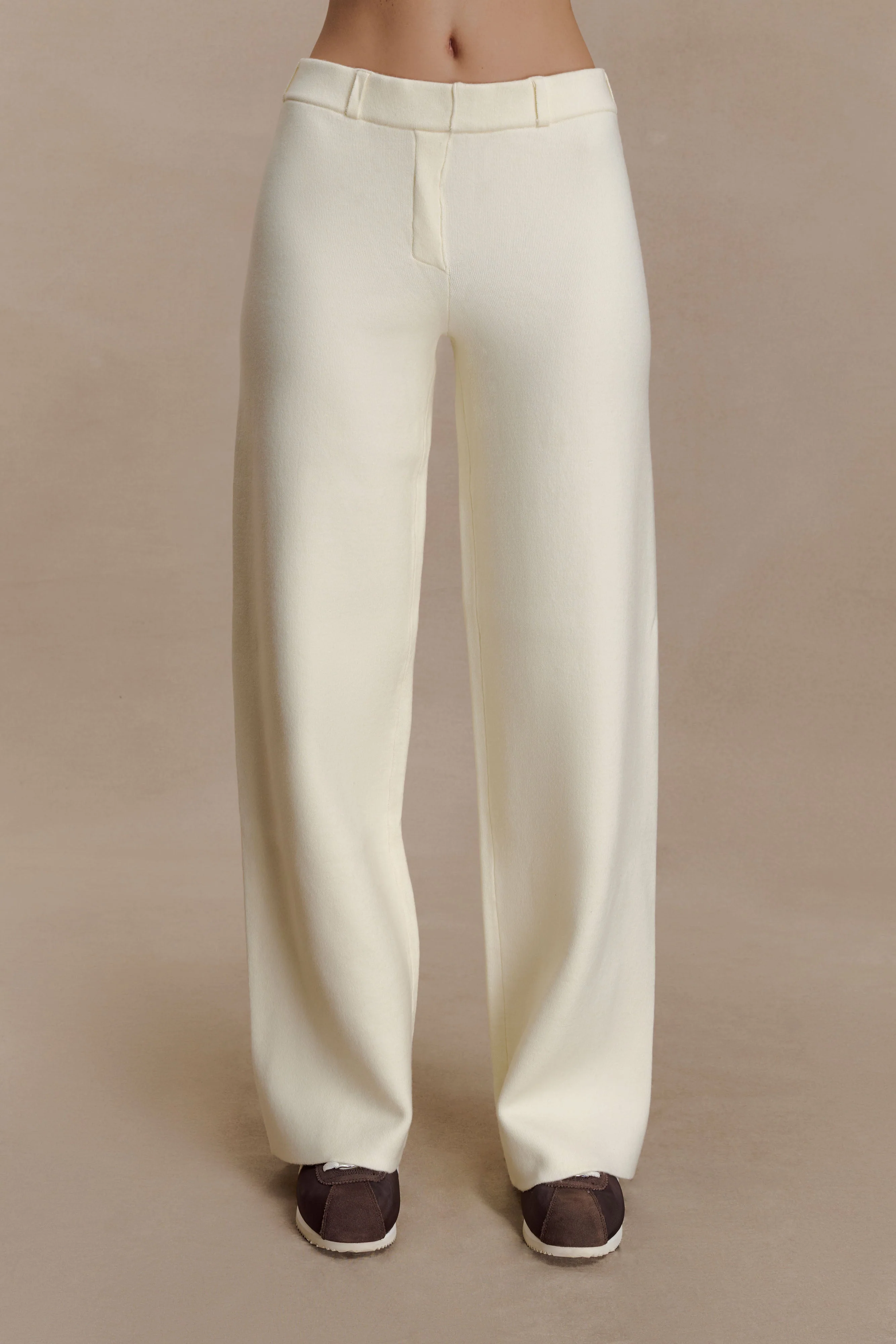 Lauren Knit Trouser - Ivory - Image 7