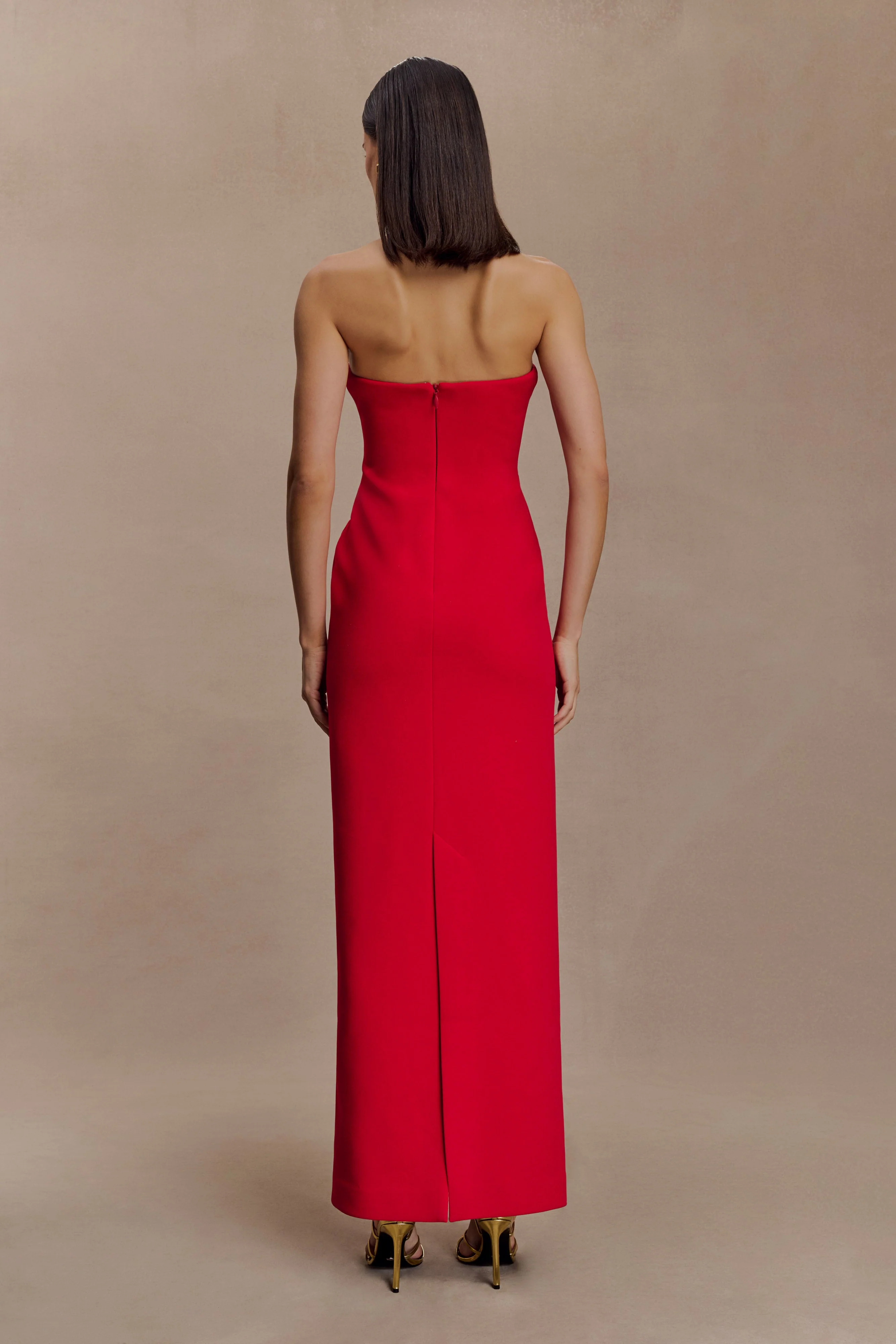 Lianne Strapless Maxi Dress - Red - Image 4