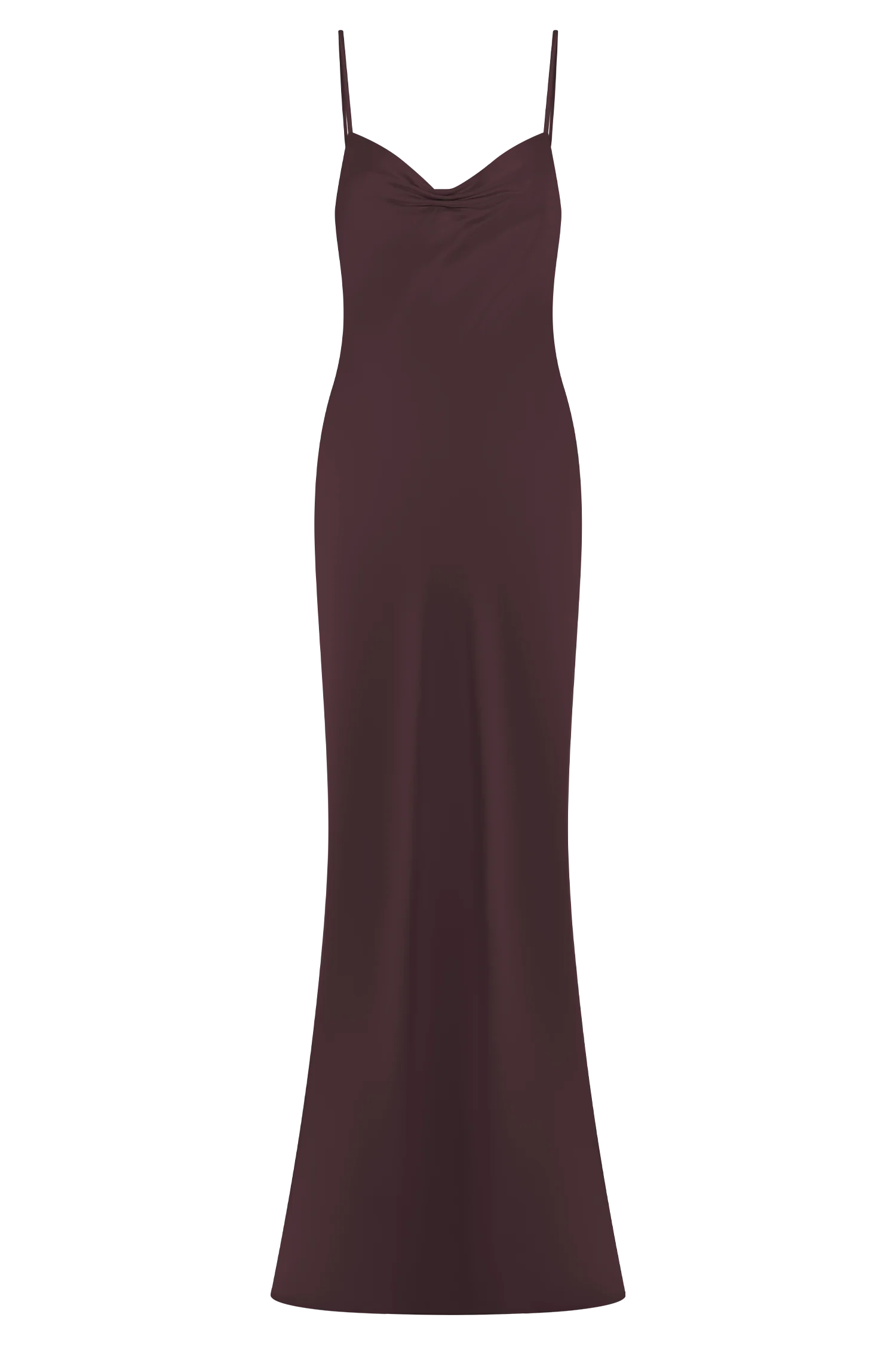 Lilly Sweetheart Satin Maxi Dress - Dark Chocolate - Image 15