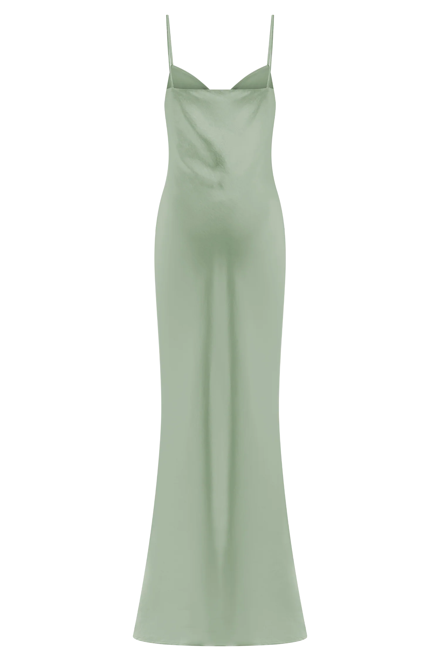 Lilly Sweetheart Satin Maxi Dress - Sage - Image 12