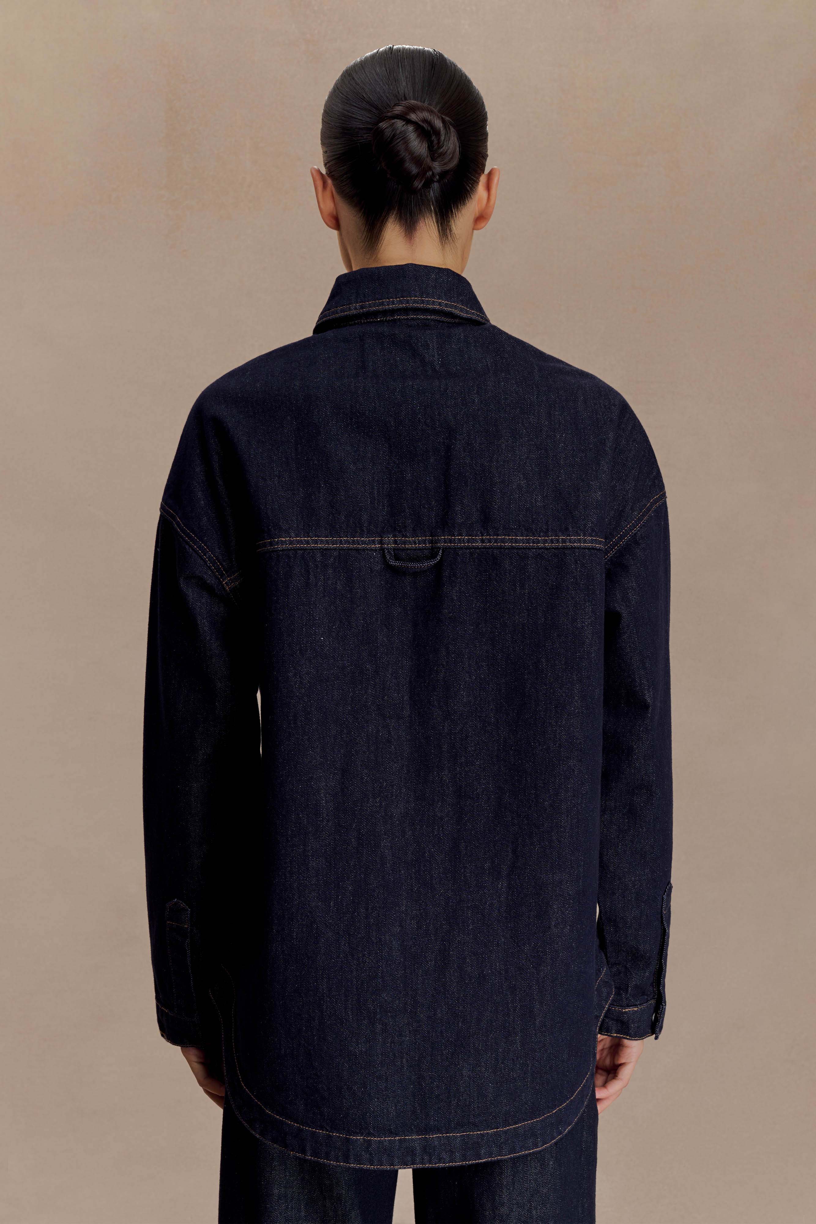 Lioda Oversized Denim Shirt - Washed Indigo Blue - Image 3
