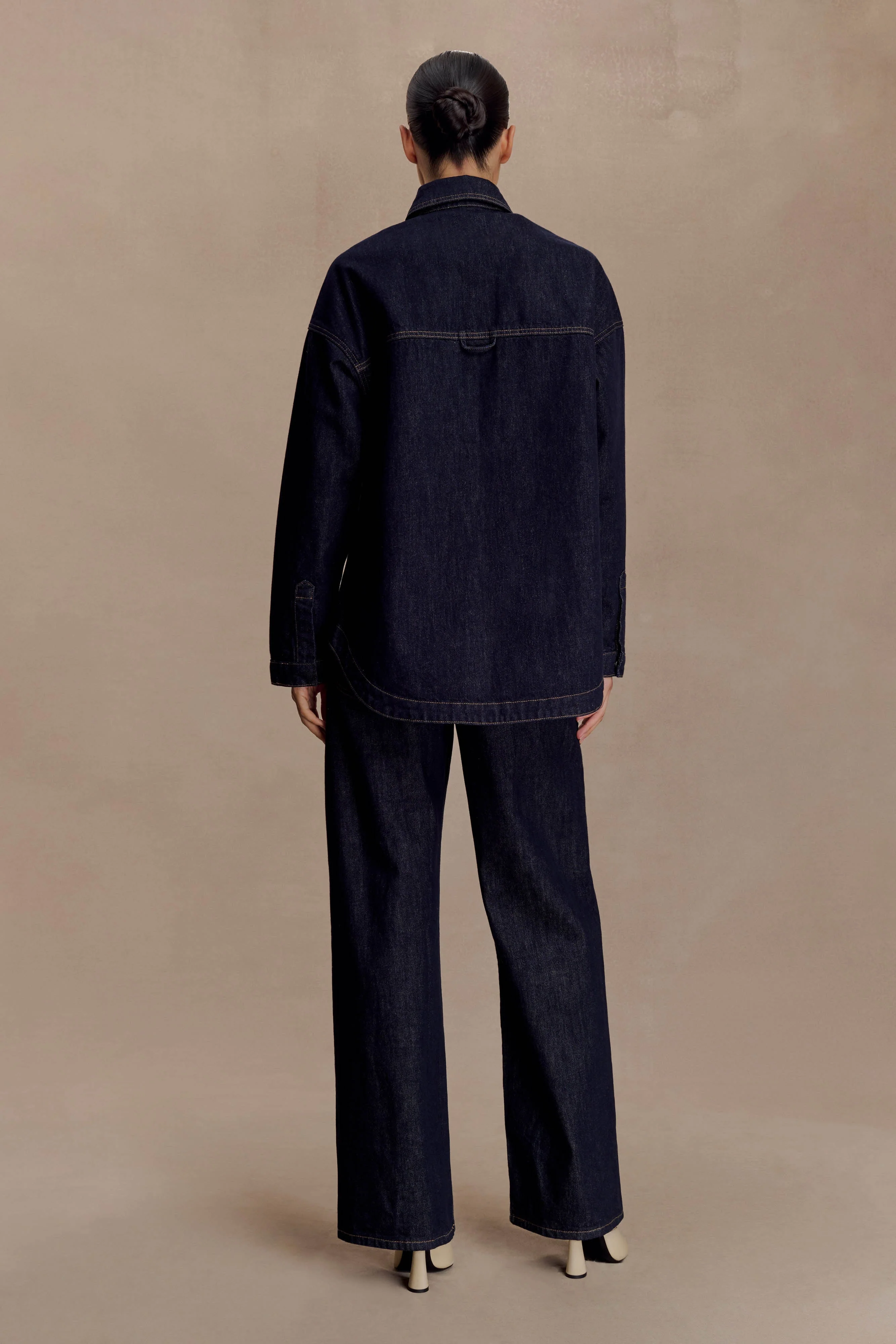 Lioda Oversized Denim Shirt - Washed Indigo Blue - Image 6