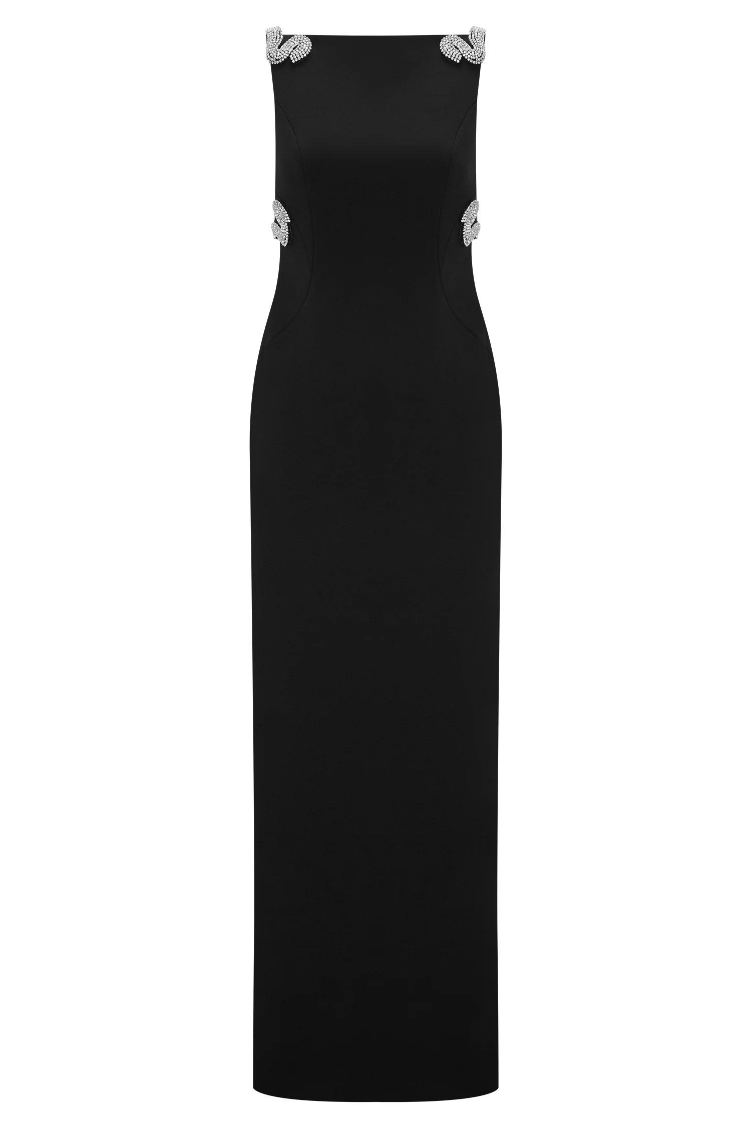 Lorde Embellished Crepe Maxi Dress - Black - Image 13