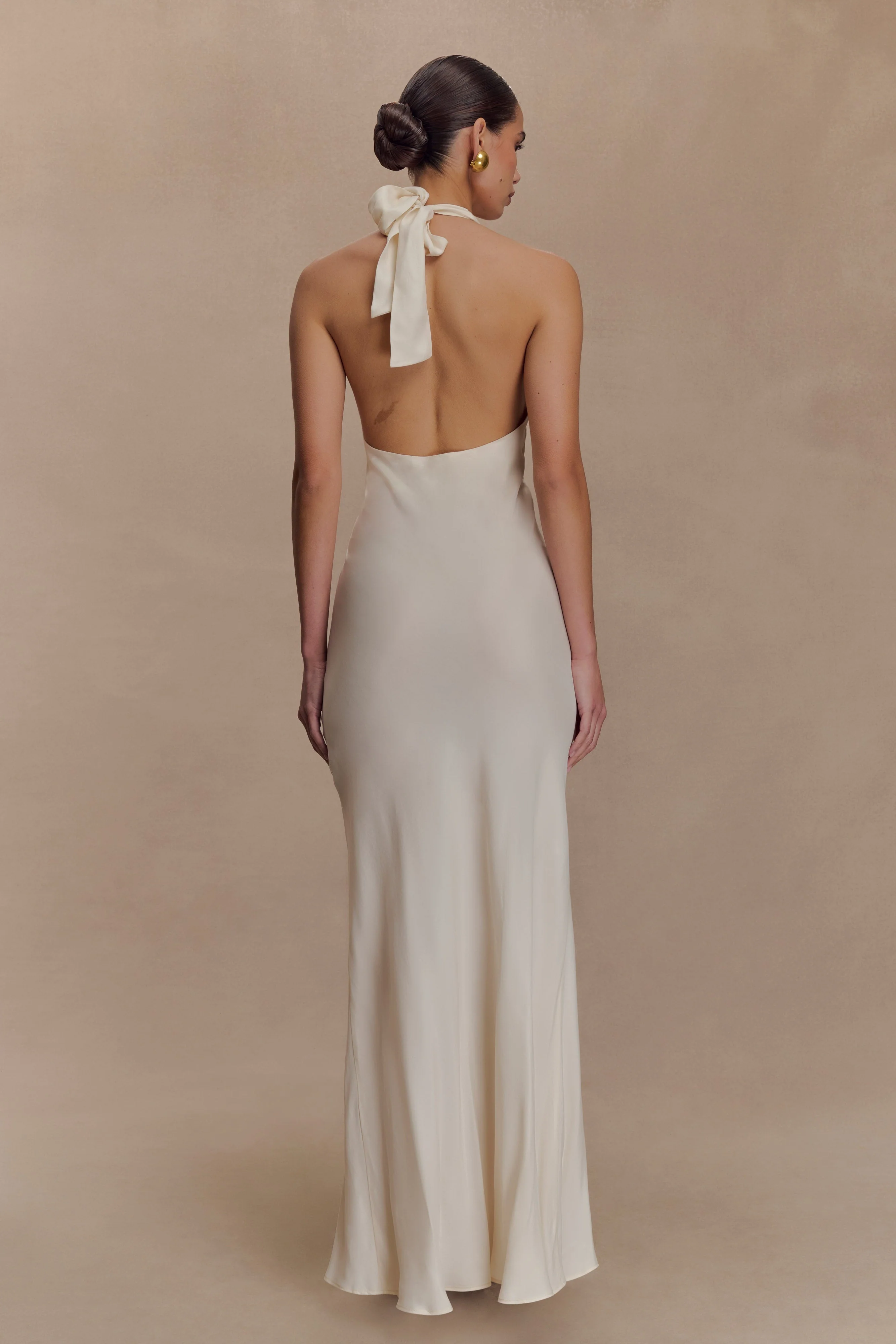 Louisiana Halter Maxi Dress - Ivory - Image 2