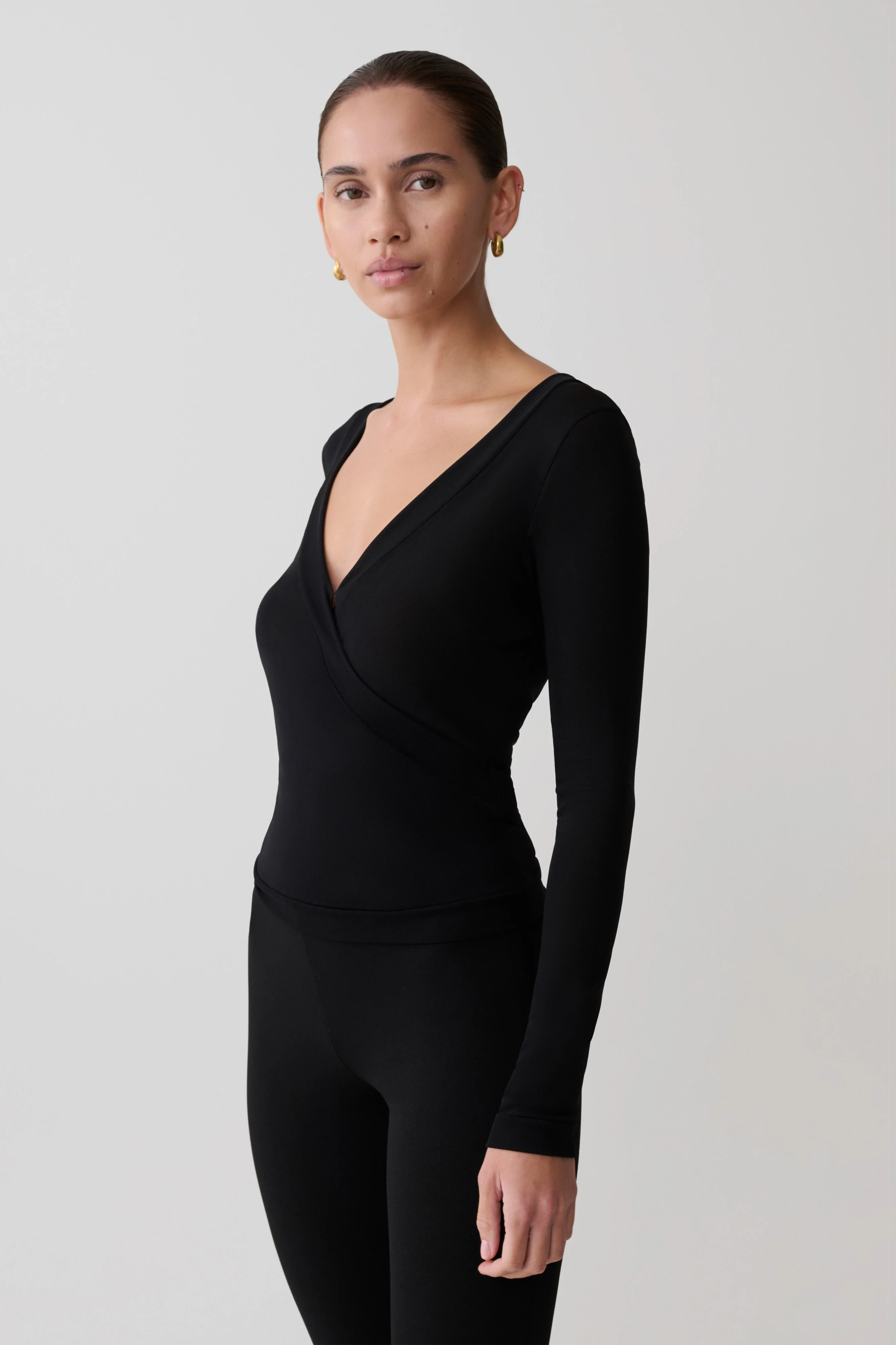 Lumi Long Sleeve Mesh Top - Black - Image 3