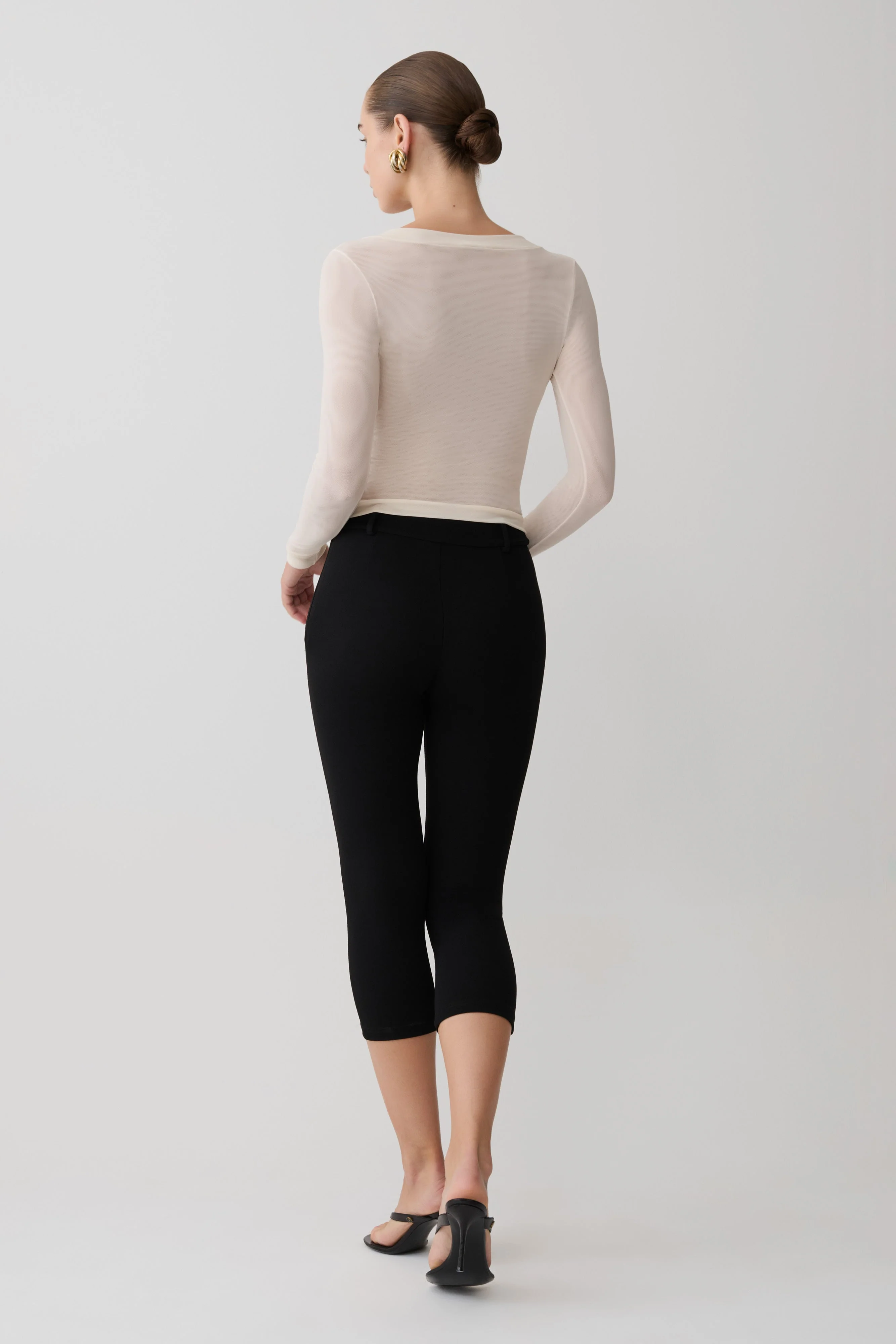 Lumi Long Sleeve Mesh Top - Bone - Image 6