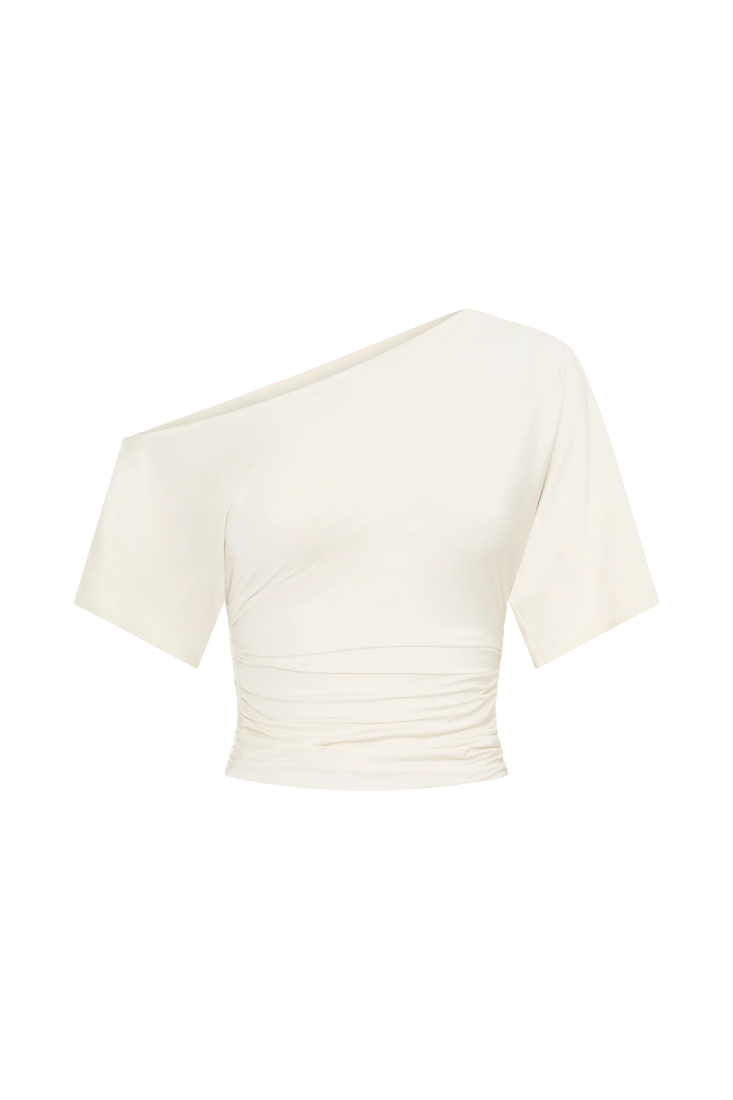 Luu Off Shoulder Slinky Top - Ivory - Image 8