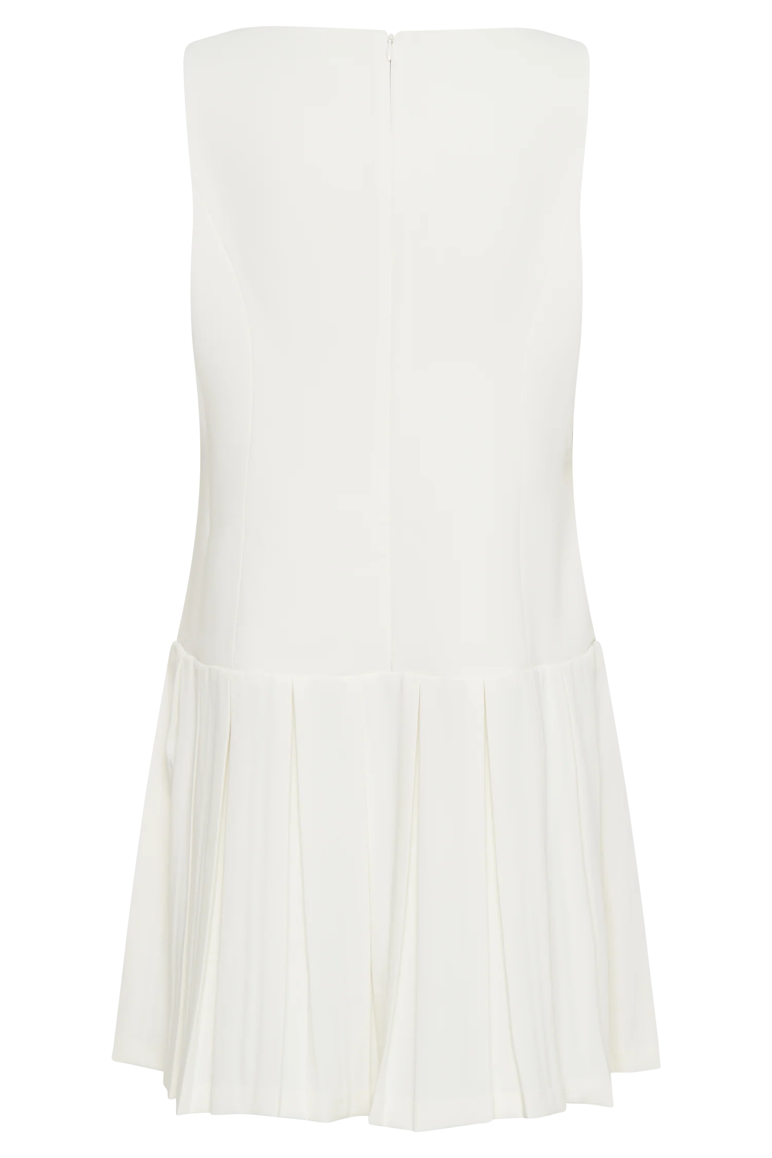 Mackenzie Sleeveless Pleated Mini Dress - Ivory - Image 6