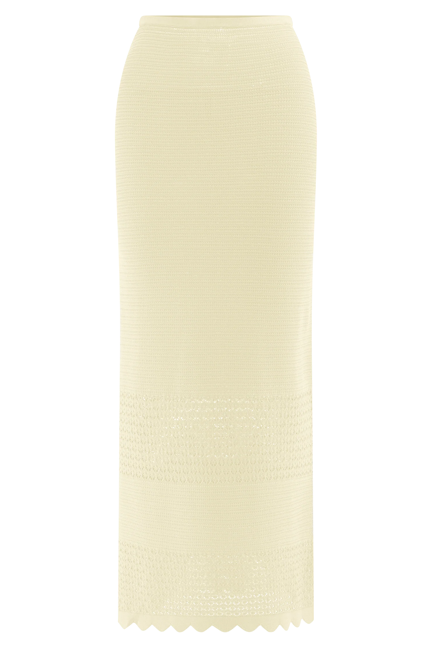 Madeline Scallop Knit Midi Skirt - Ivory - Image 11