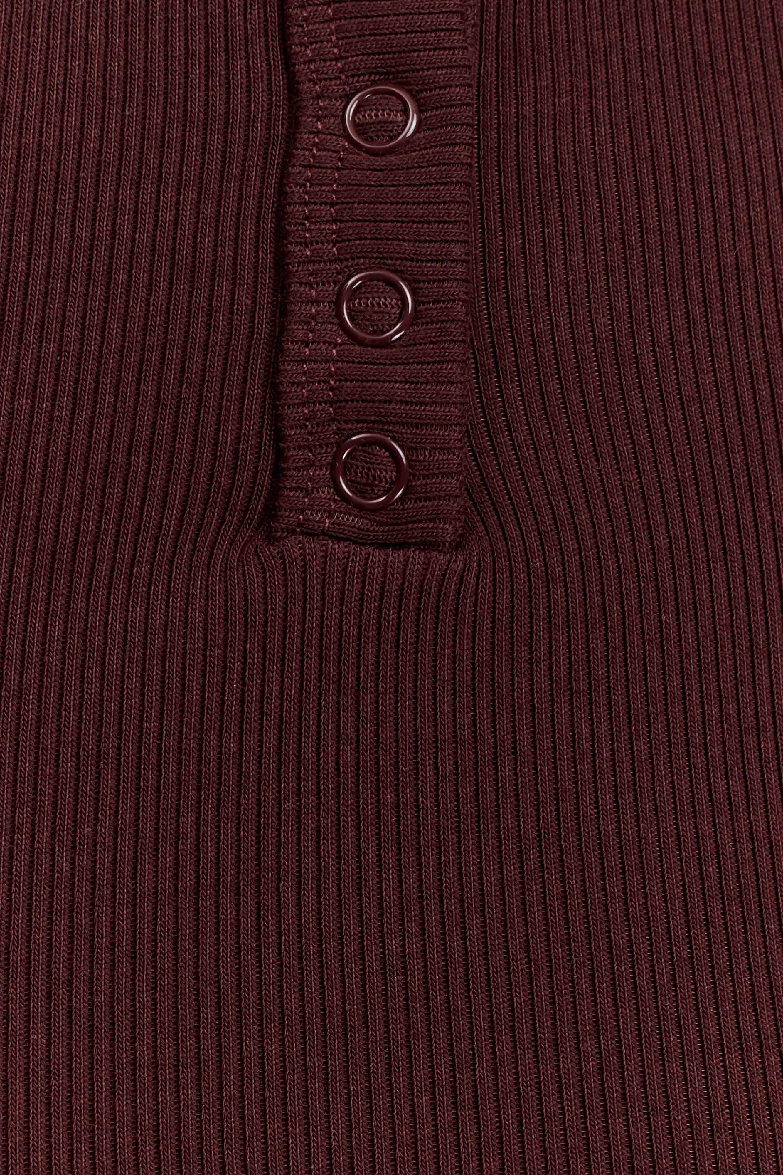 Maelle Off Shoulder Long Sleeve Top - Deep Chocolate - Image 6