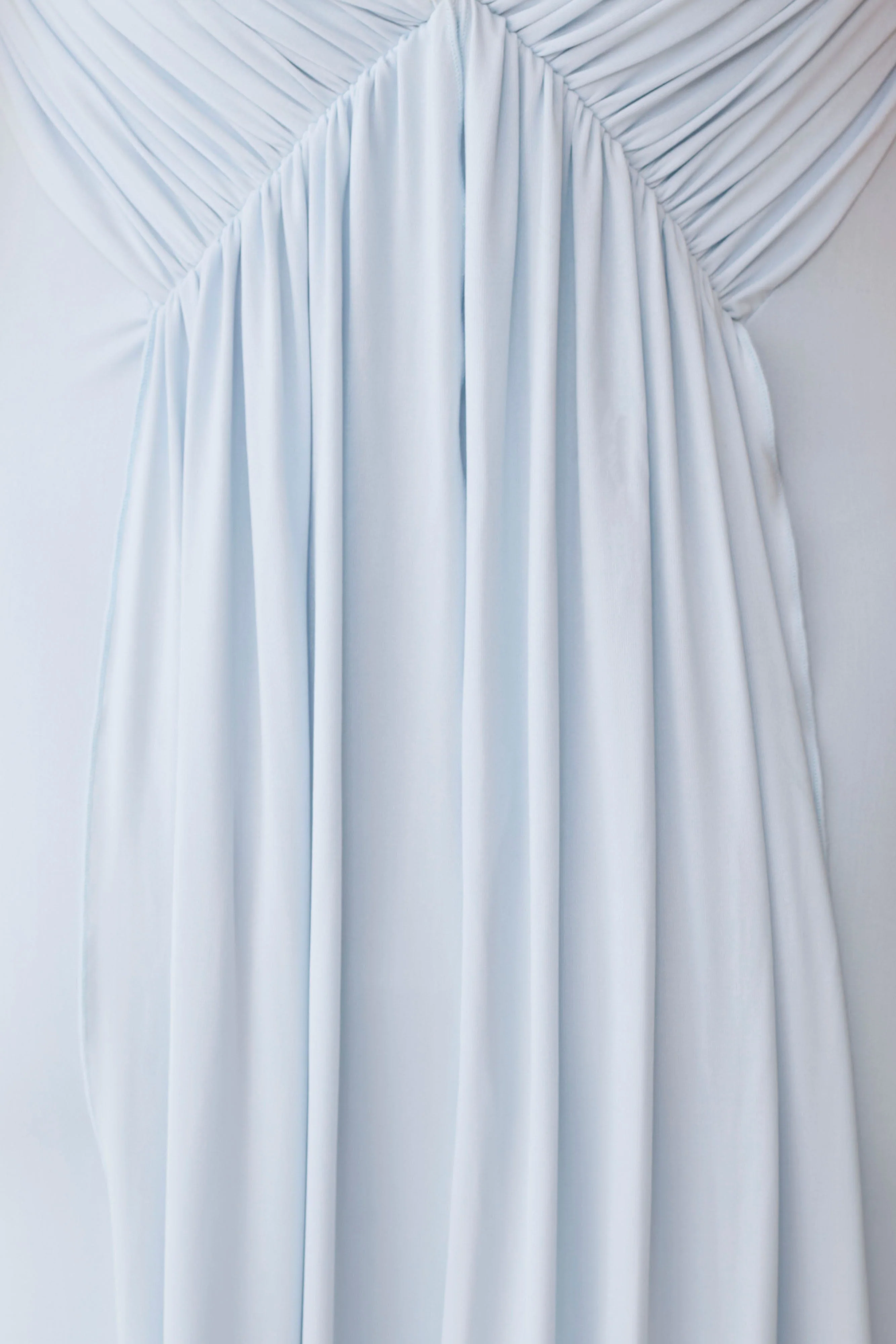 Maely Gathered Slinky Maxi Dress - Pale Blue - Image 7