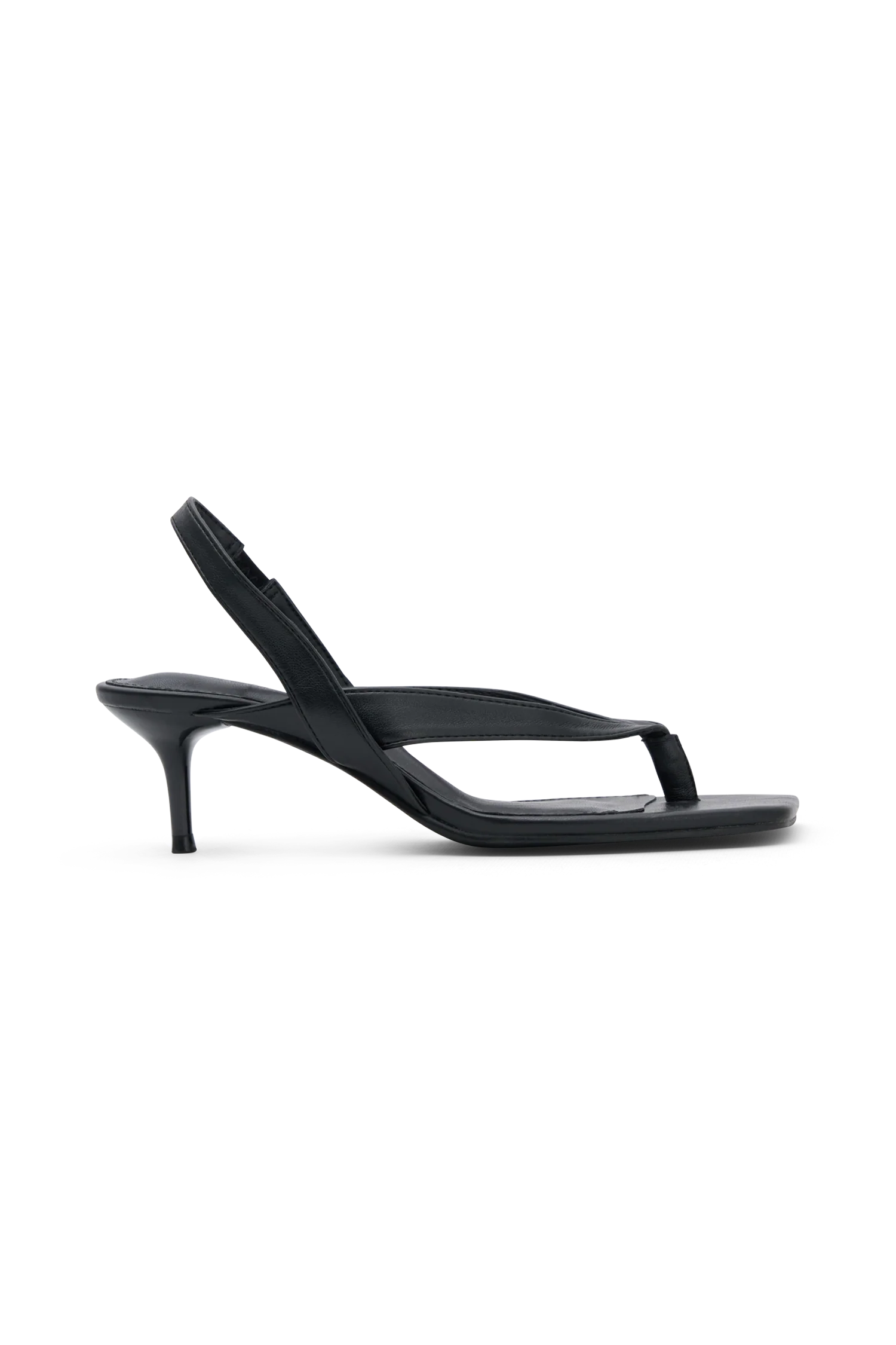 Mai Sling Back Thong Heel - Black - Image 6