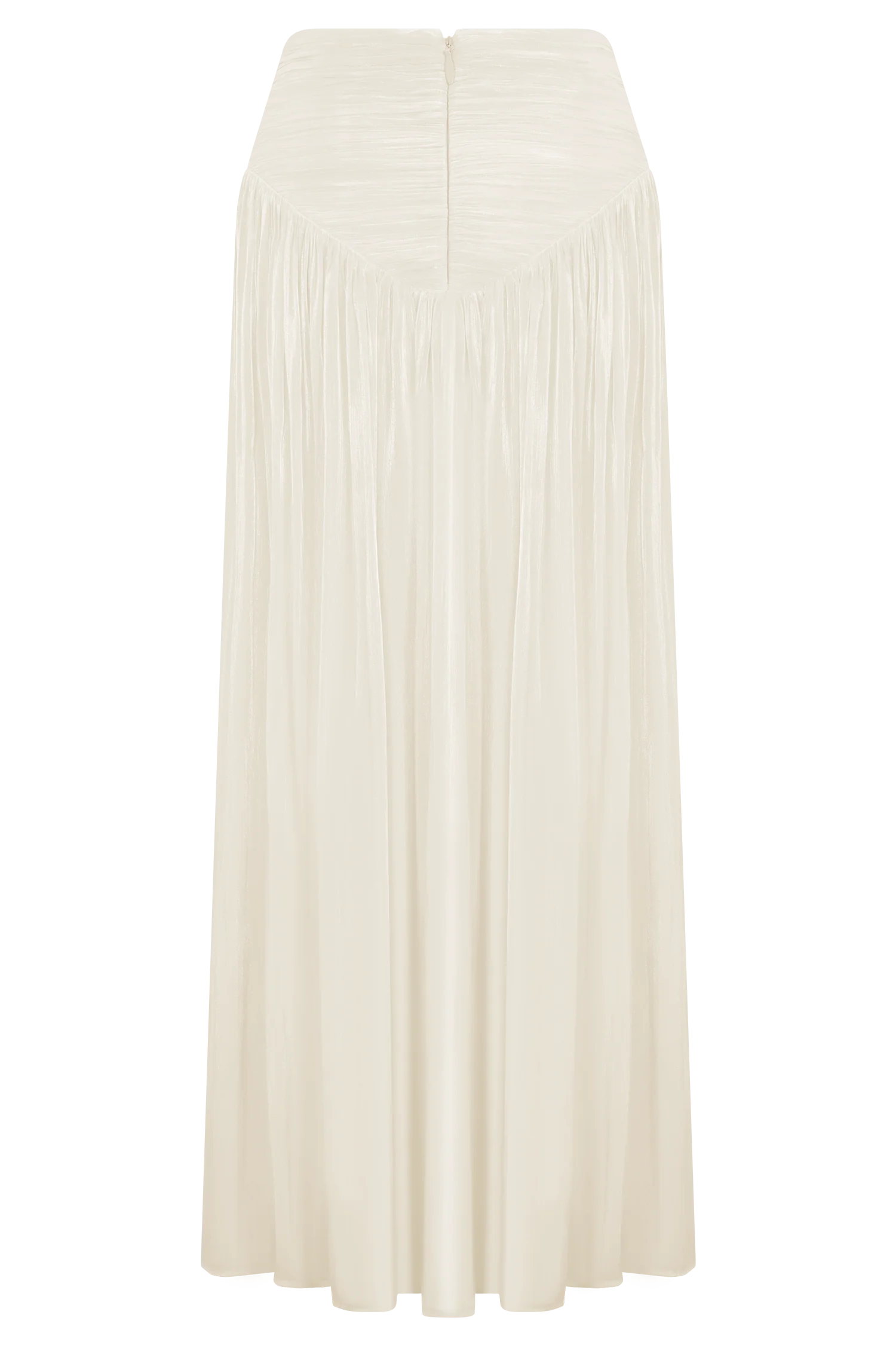 Makena Gathered Midi Skirt - Opal White - Image 13