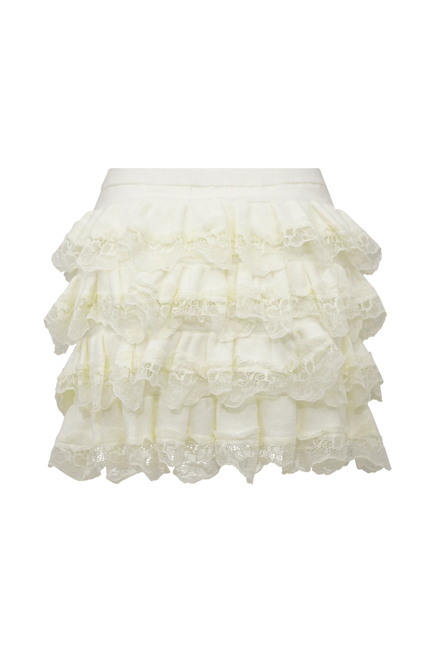 Margaret Lace Ruffle Mini Skort - Cream - Image 8
