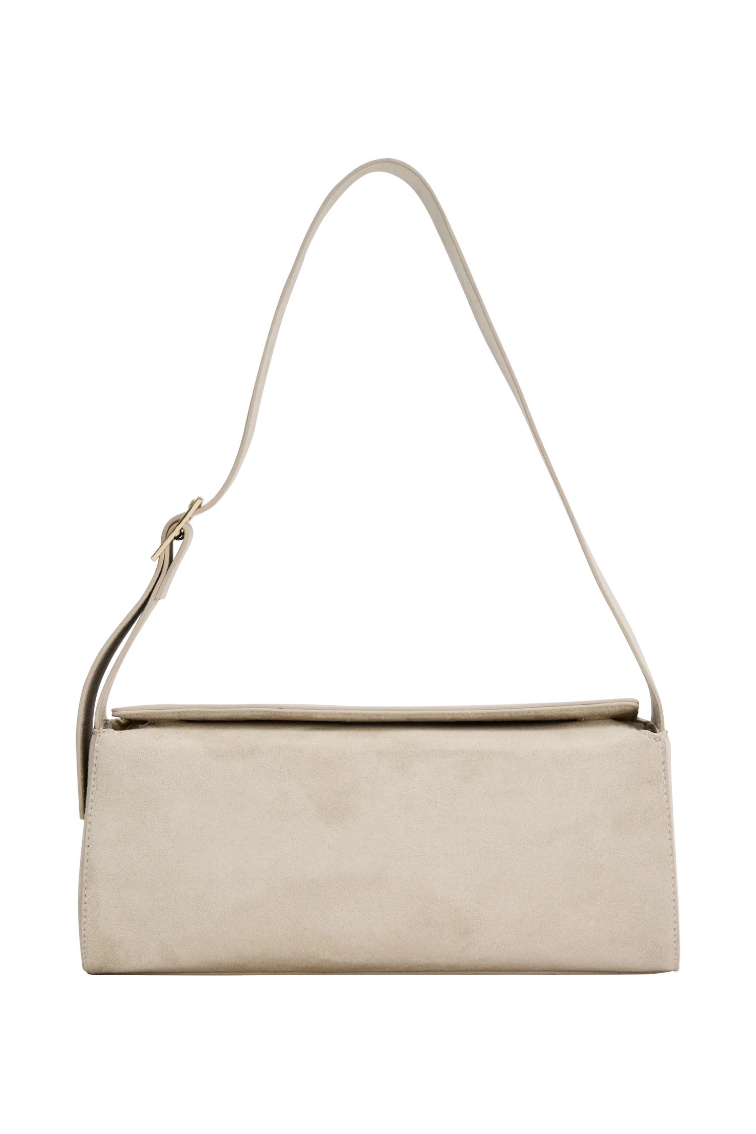 Maria Faux Suede Shoulder Bag - Stone - Image 9