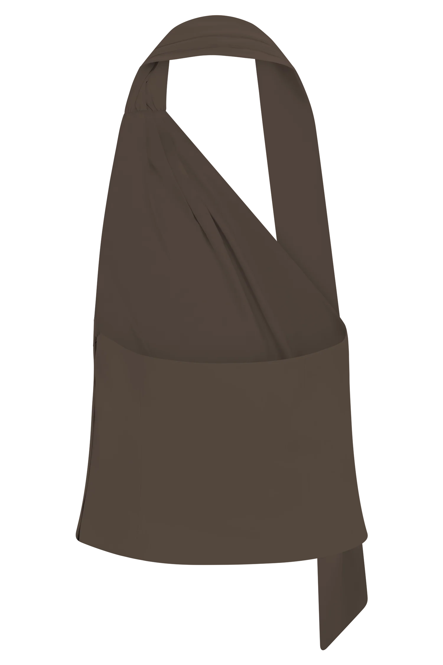 Marina Halter Top With Hardware - Cacao Brown - Image 9