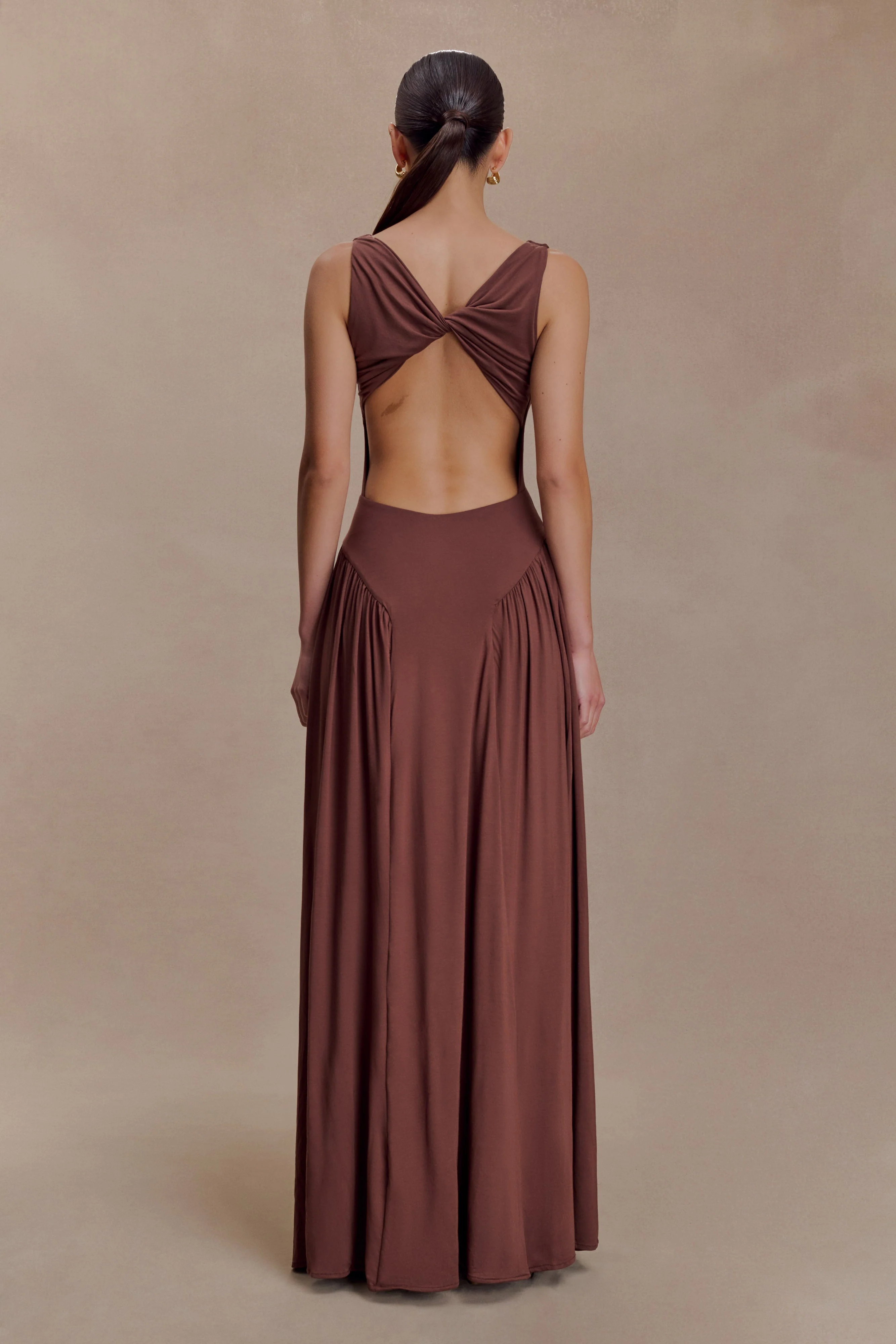 Marnie Modal Sleeveless Maxi Dress - Chocolate - Image 2