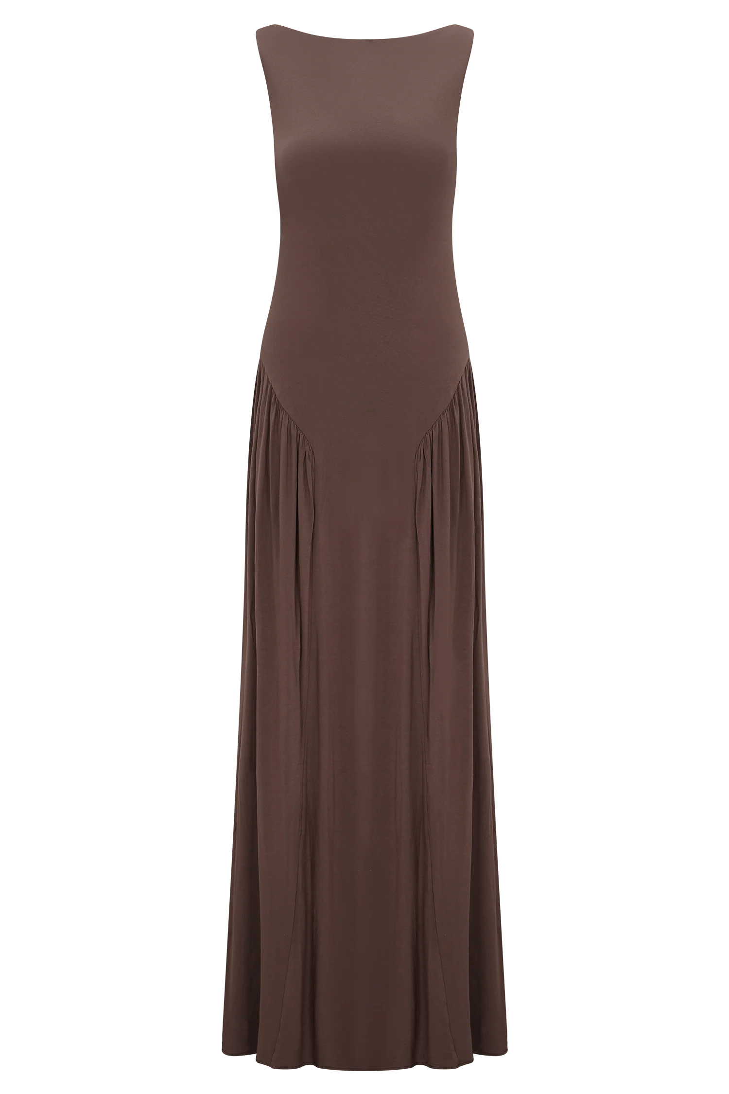 Marnie Modal Sleeveless Maxi Dress - Chocolate - Image 9