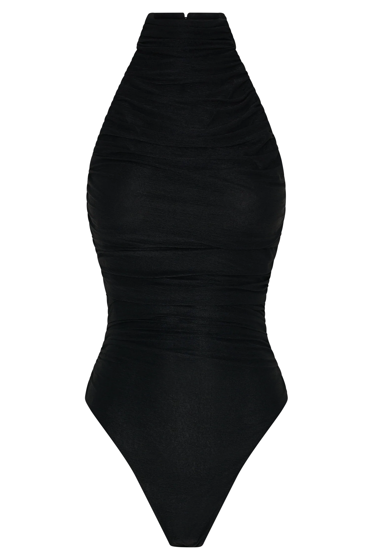 Matilda Ruched Mesh Bodysuit - Black - Image 11