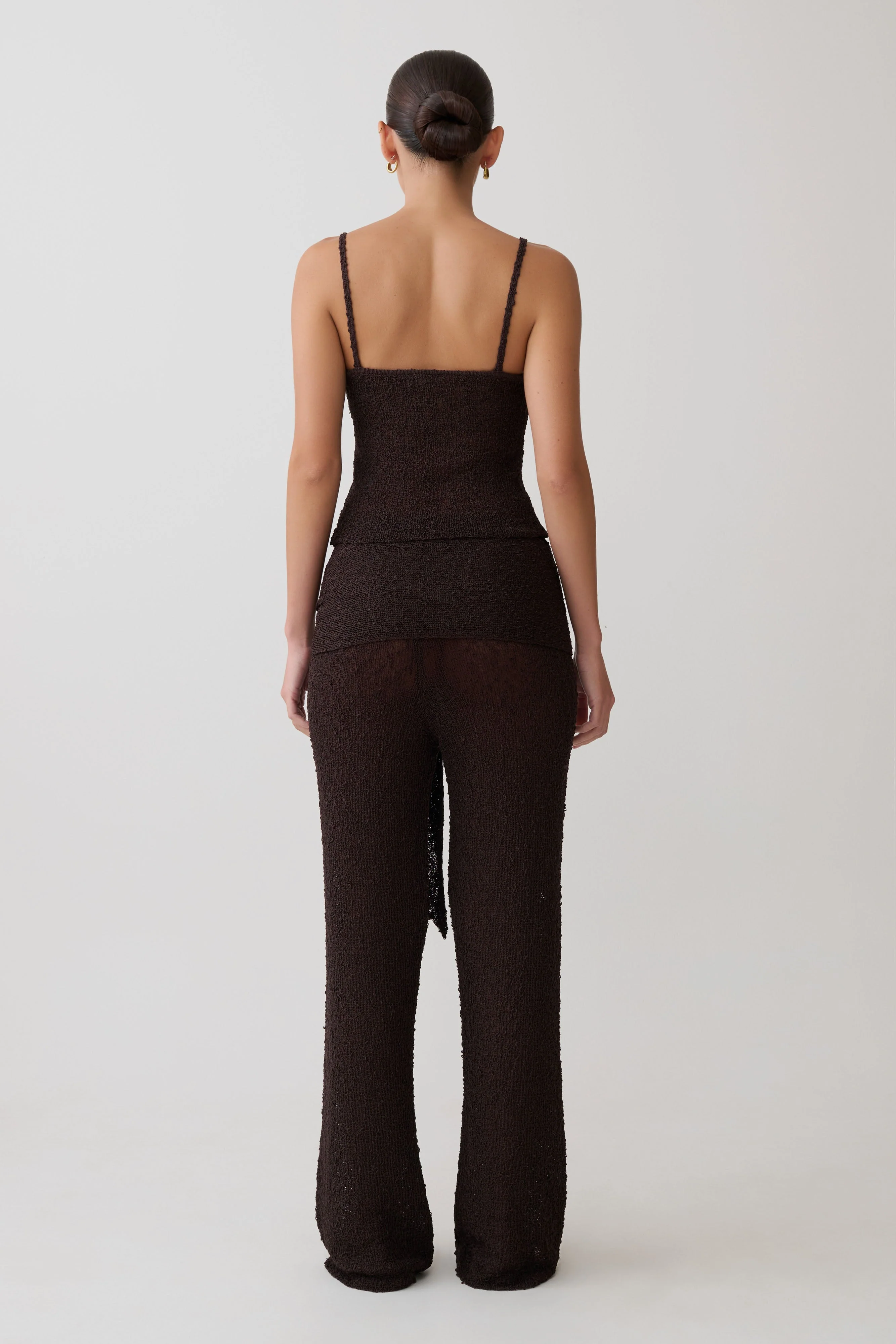 Mattais Boucle Knit Top - Dark Chocolate - Image 5