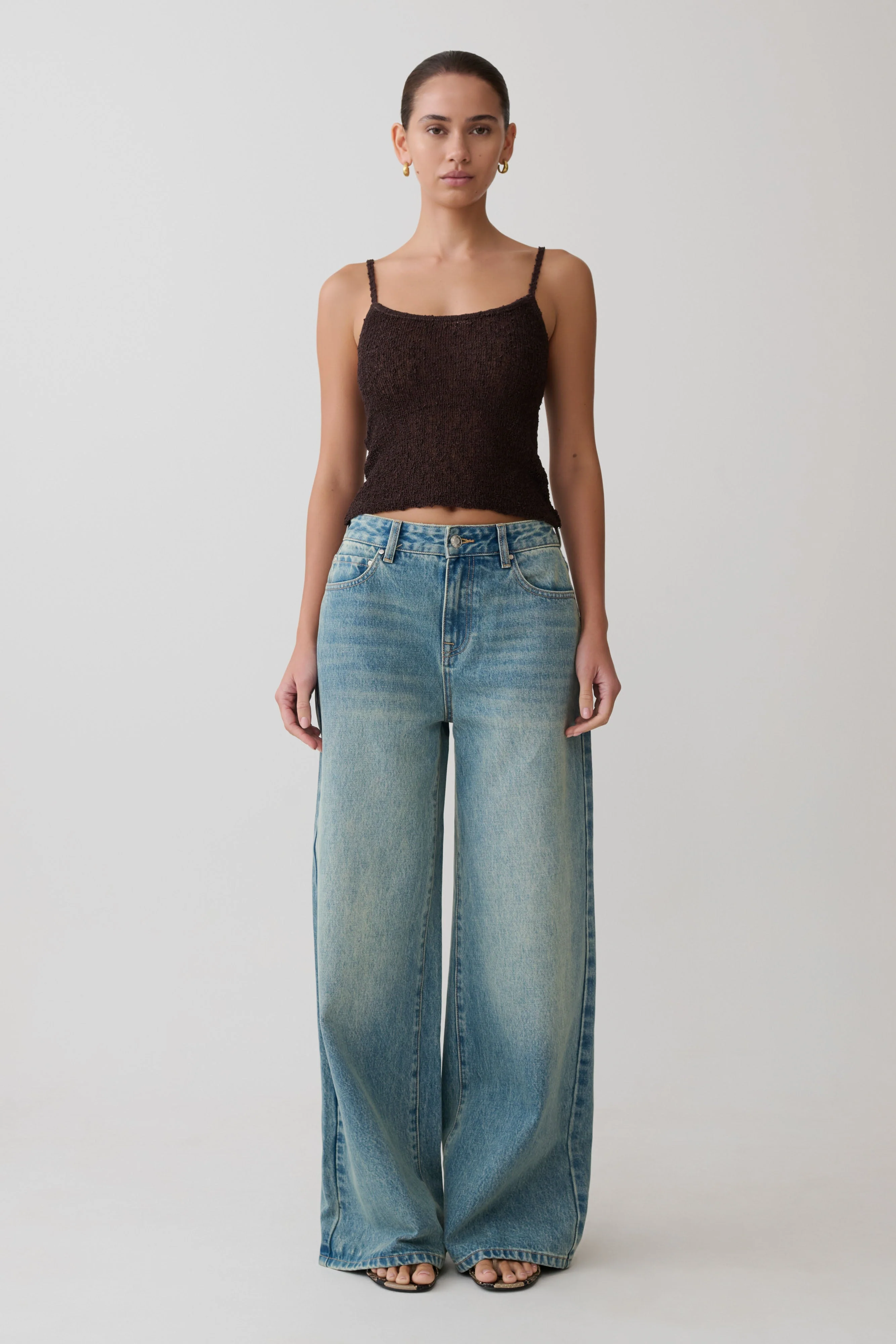 Mattais Boucle Knit Top - Dark Chocolate - Image 7