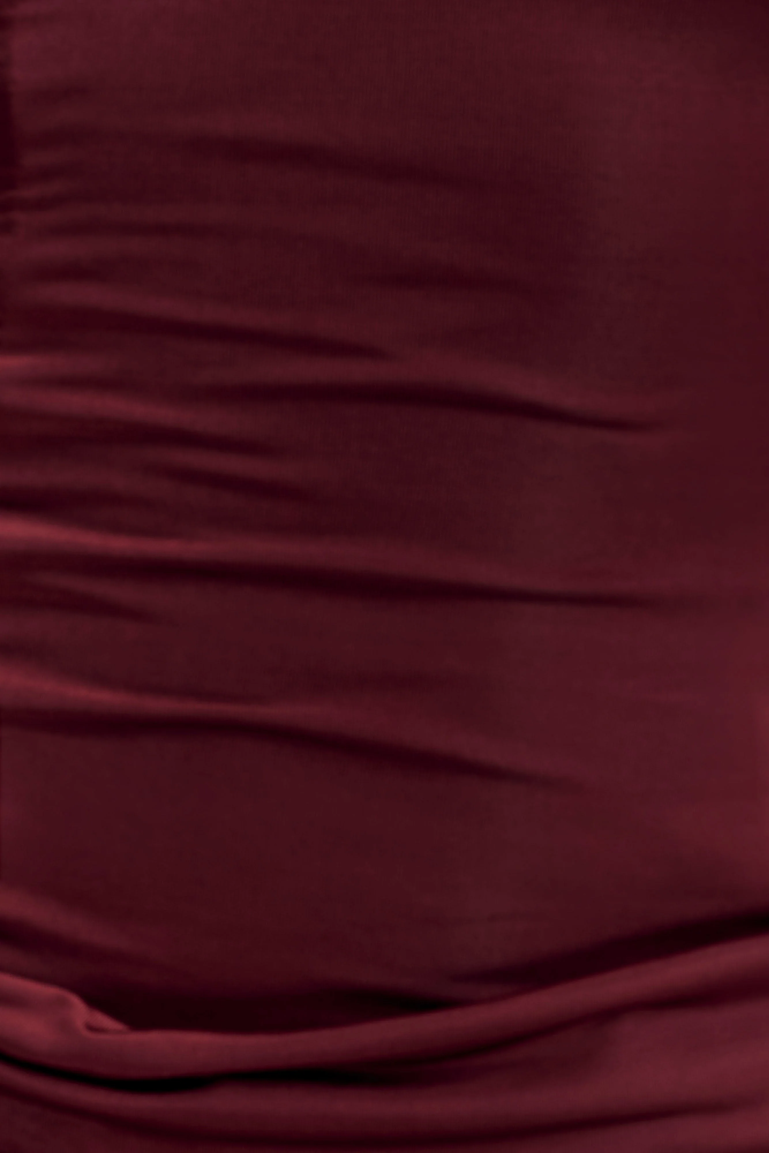 Mattea Slinky And Mesh Maxi Dress With Scarf - Burgundy - Image 4