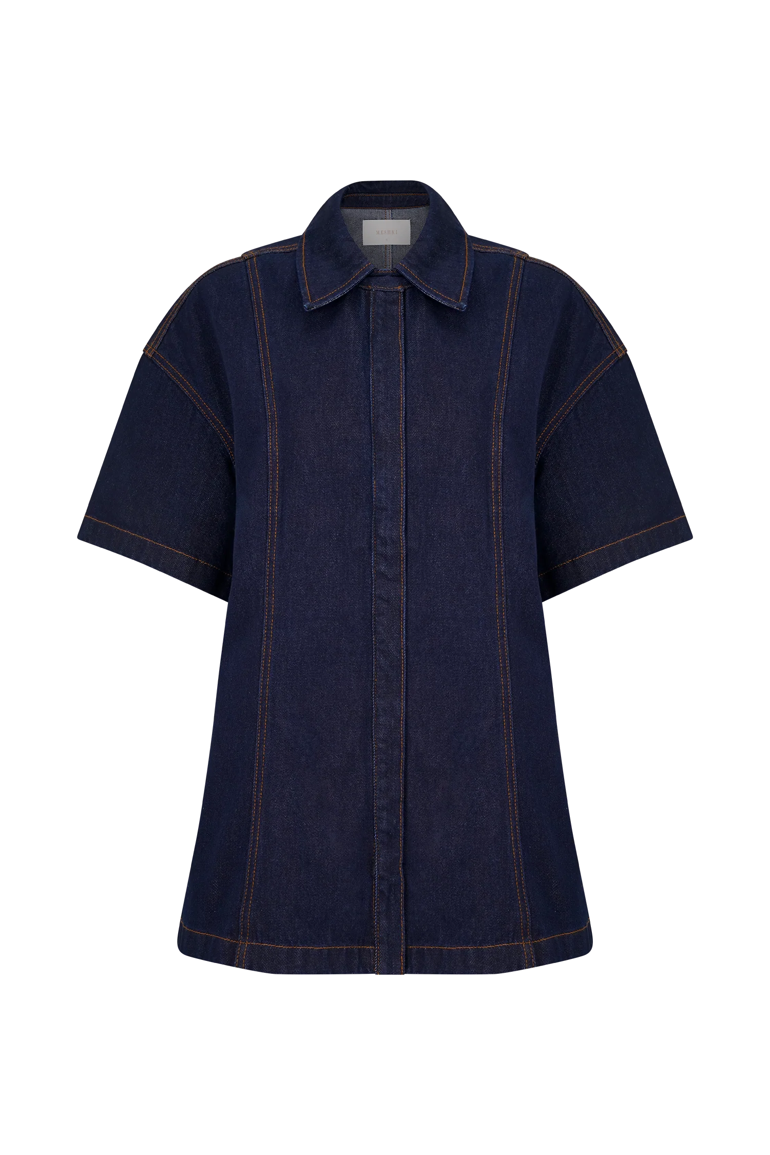 Maya Oversized Denim Shirt - Indigo Blue - Image 7