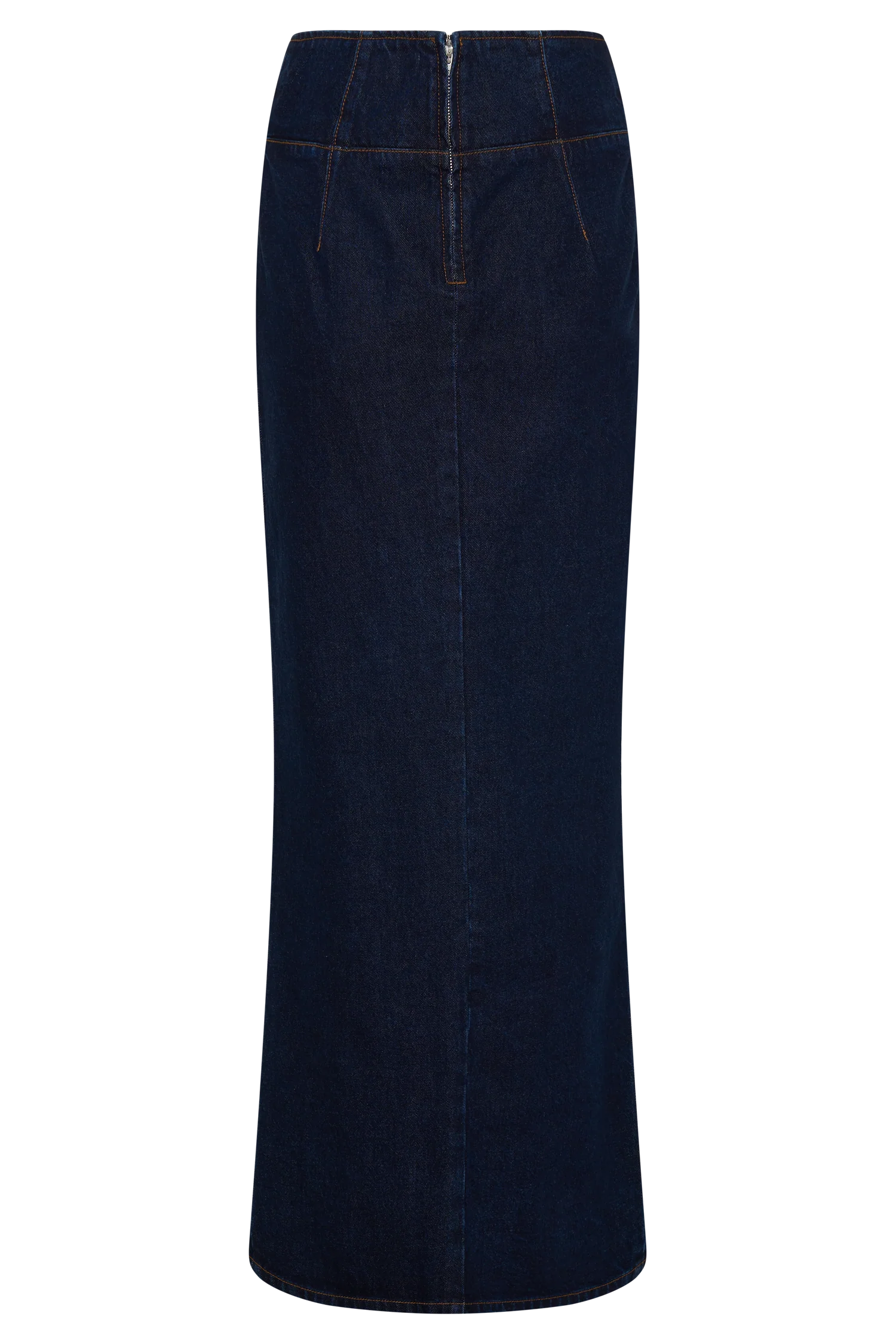 Maylena High Rise Denim Maxi Skirt - Indigo Blue - Image 9
