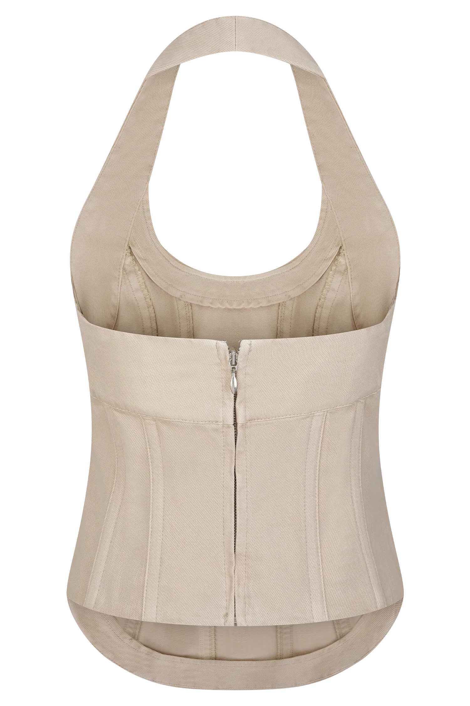 Meadow Denim Corset Halter Top - Stone Wash - Image 8