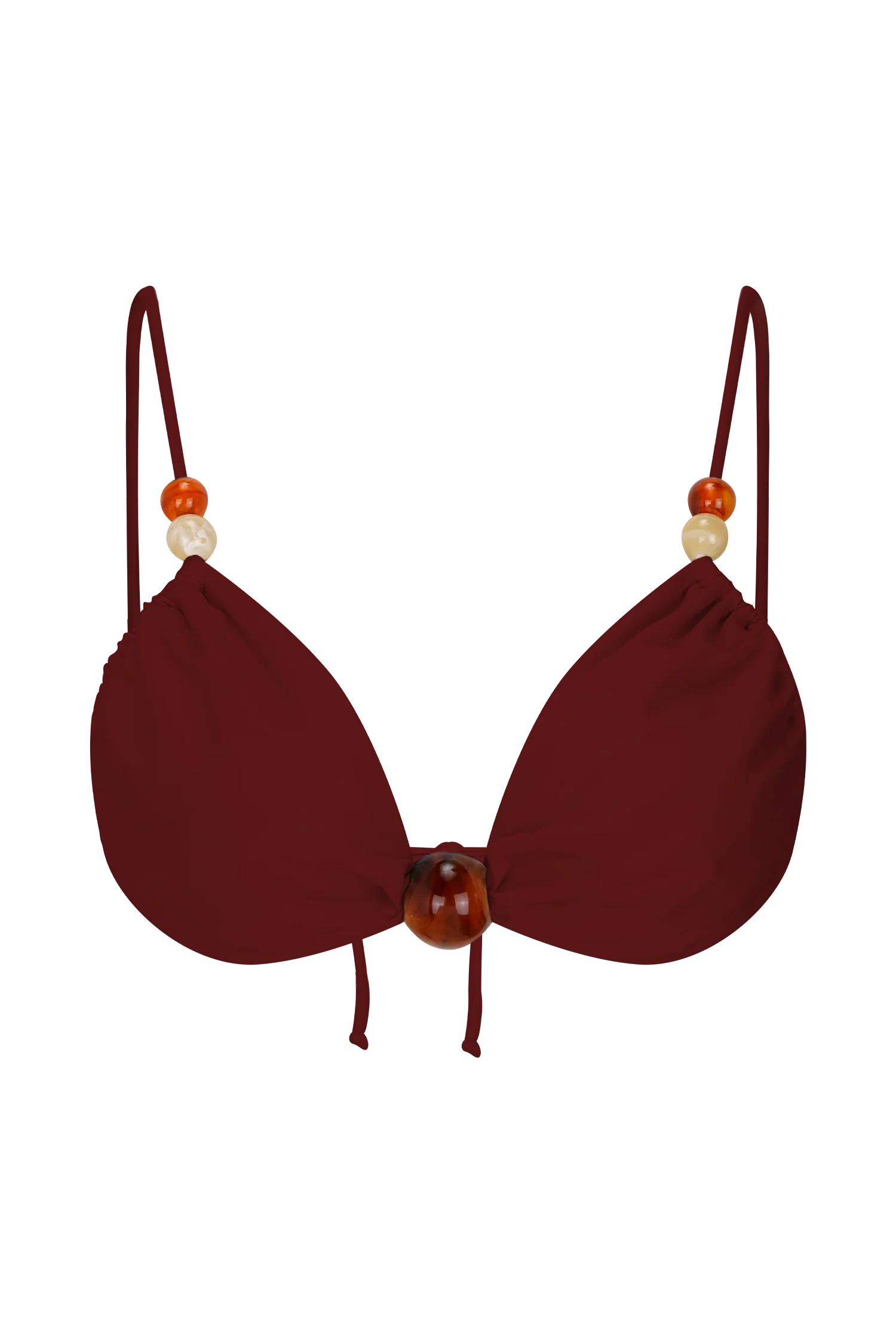 Memphis Beaded Bikini Top - Wine - Image 10