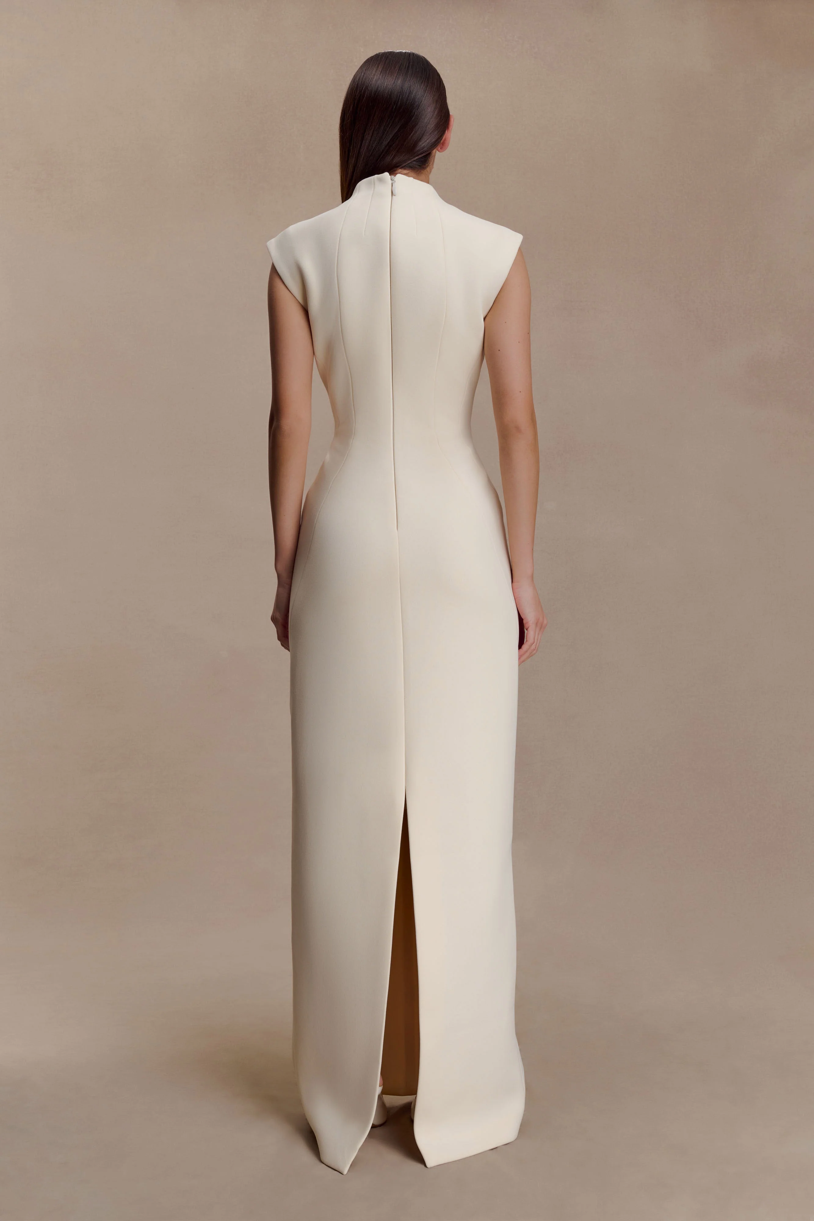 Michelle Cut Out Maxi Dress - Buttercream - Image 2
