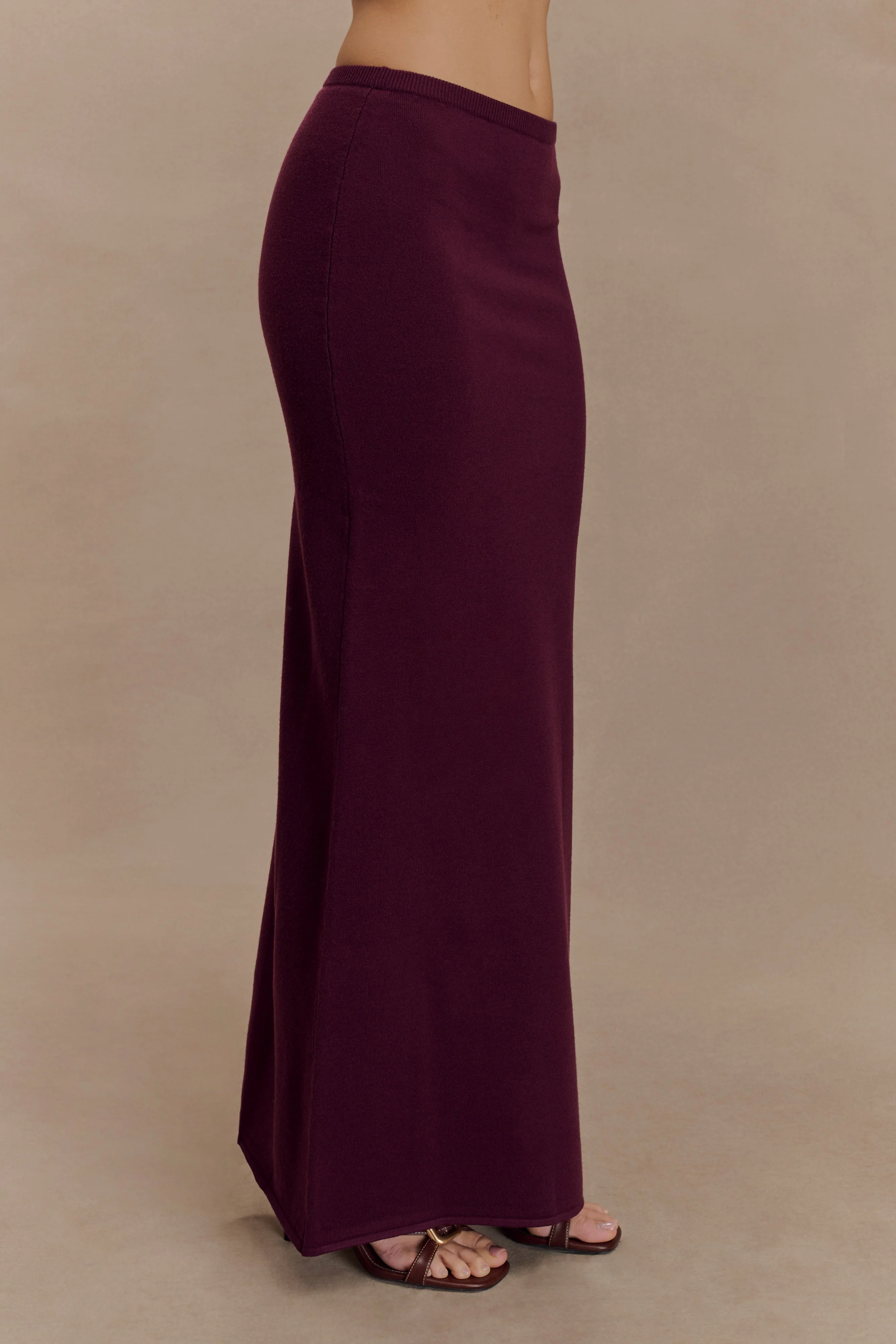 Miles Knit Maxi Skirt - Plum - Image 5