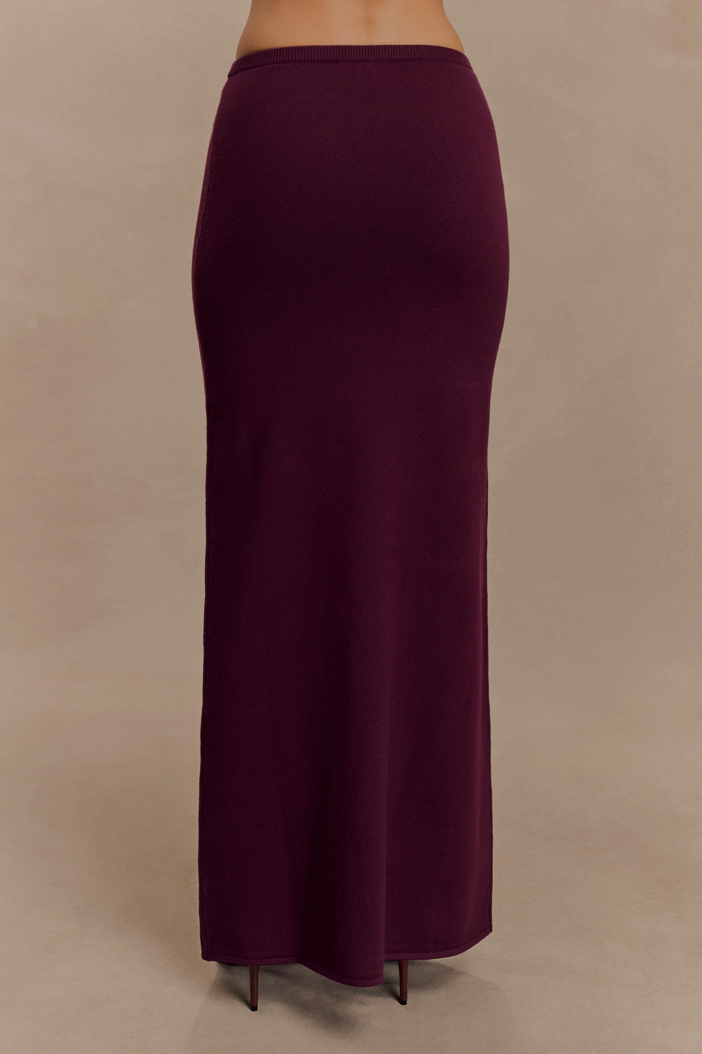 Miles Knit Maxi Skirt - Plum - Image 6