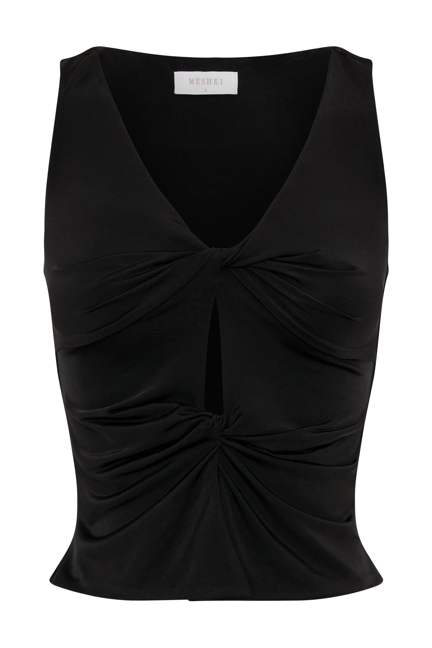 Millie Twist Sleeveless Top - Black - Image 11