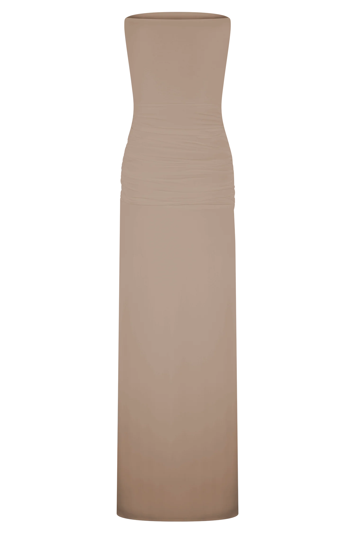 Mirren Strapless Slinky Maxi Dress - Bronze - Image 6