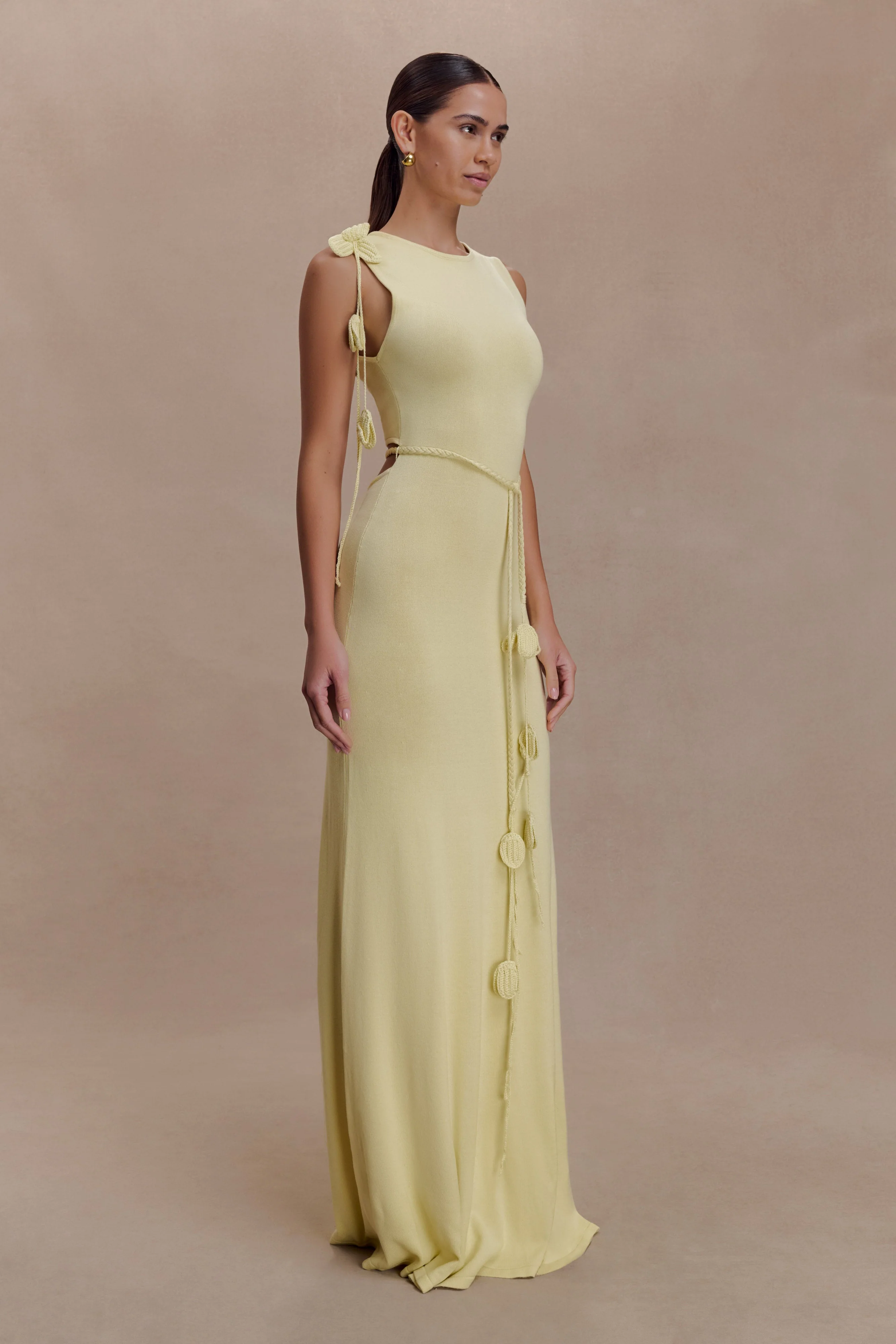 Monay Tulip Maxi Dress - Lemon - Image 3