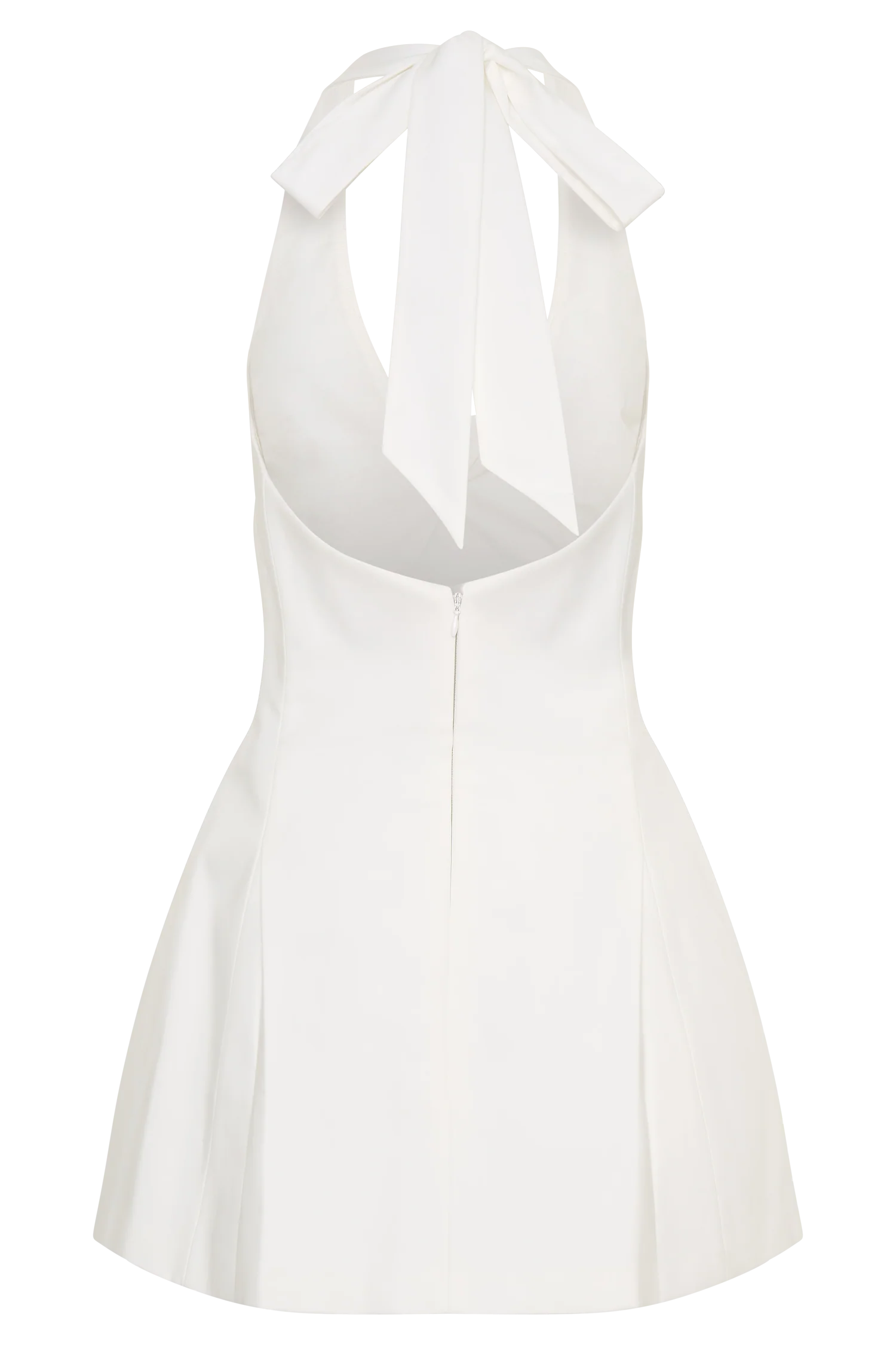Nelly Halter Neck Cotton Mini Dress - White - Image 8
