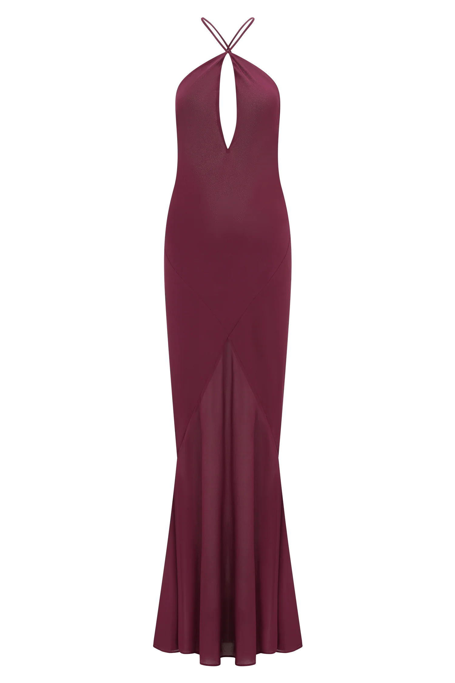Nerea Slip Halter Maxi Dress - Cherry Red - Image 9