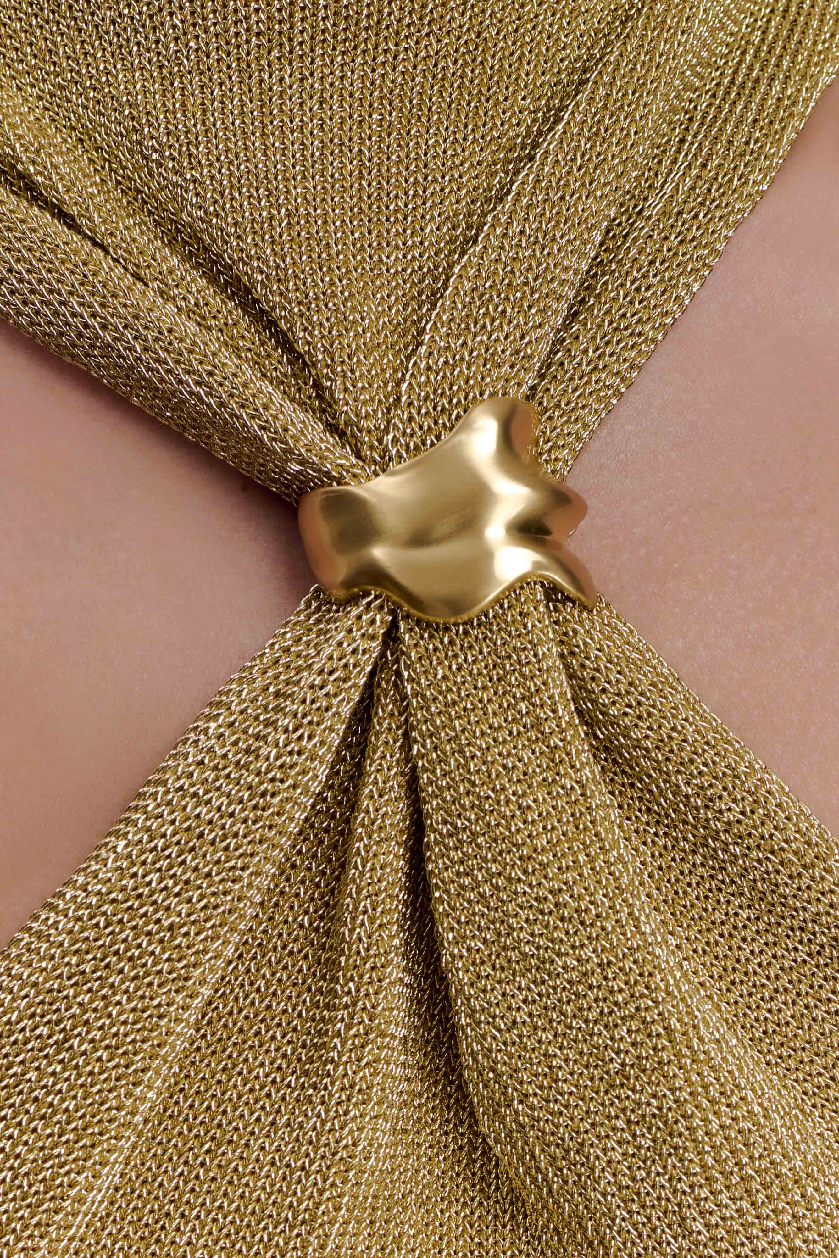 Nikki Lurex Top With Hardware - Gold - Image 10