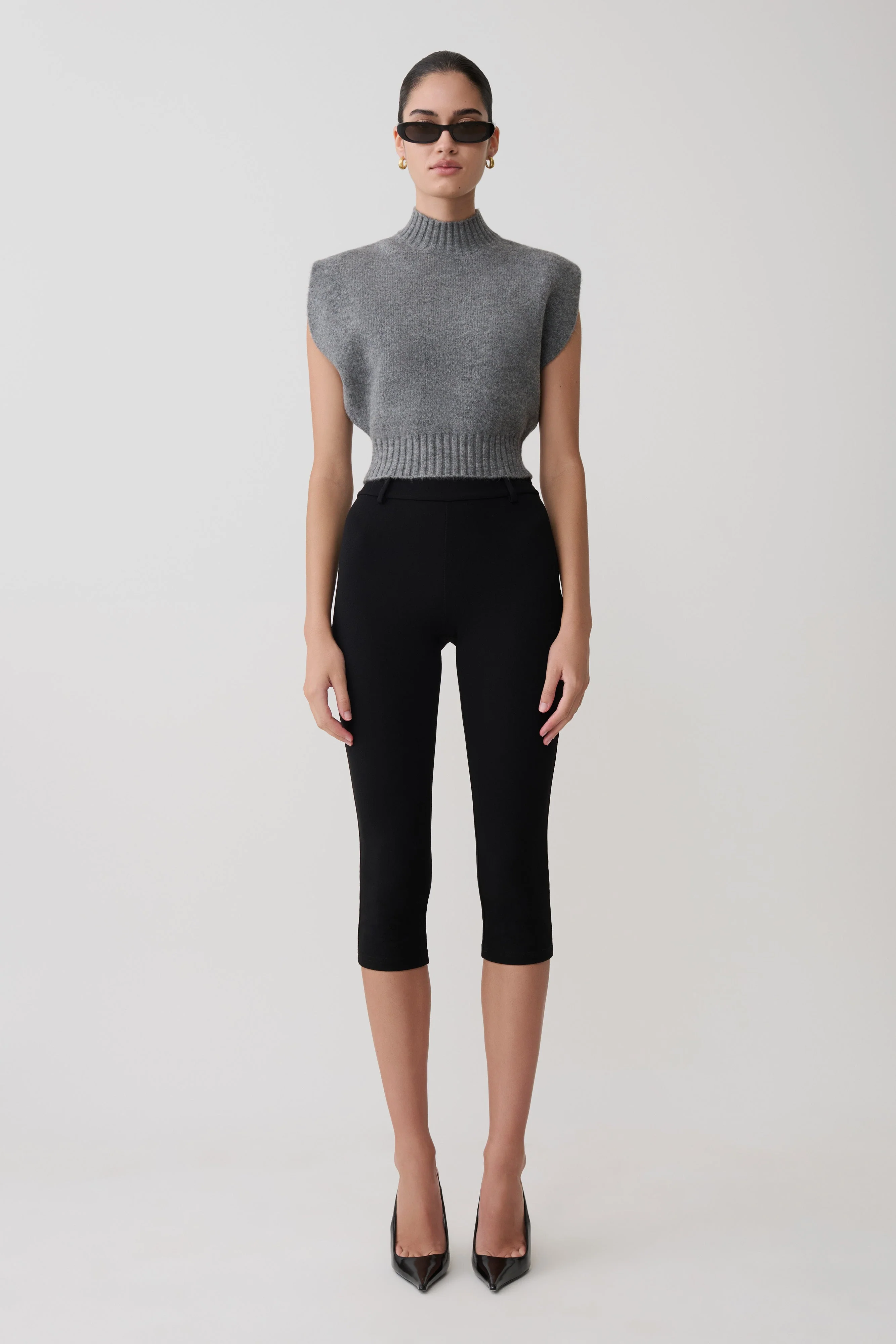 Niko Knit Oversized Top - Charcoal - Image 3