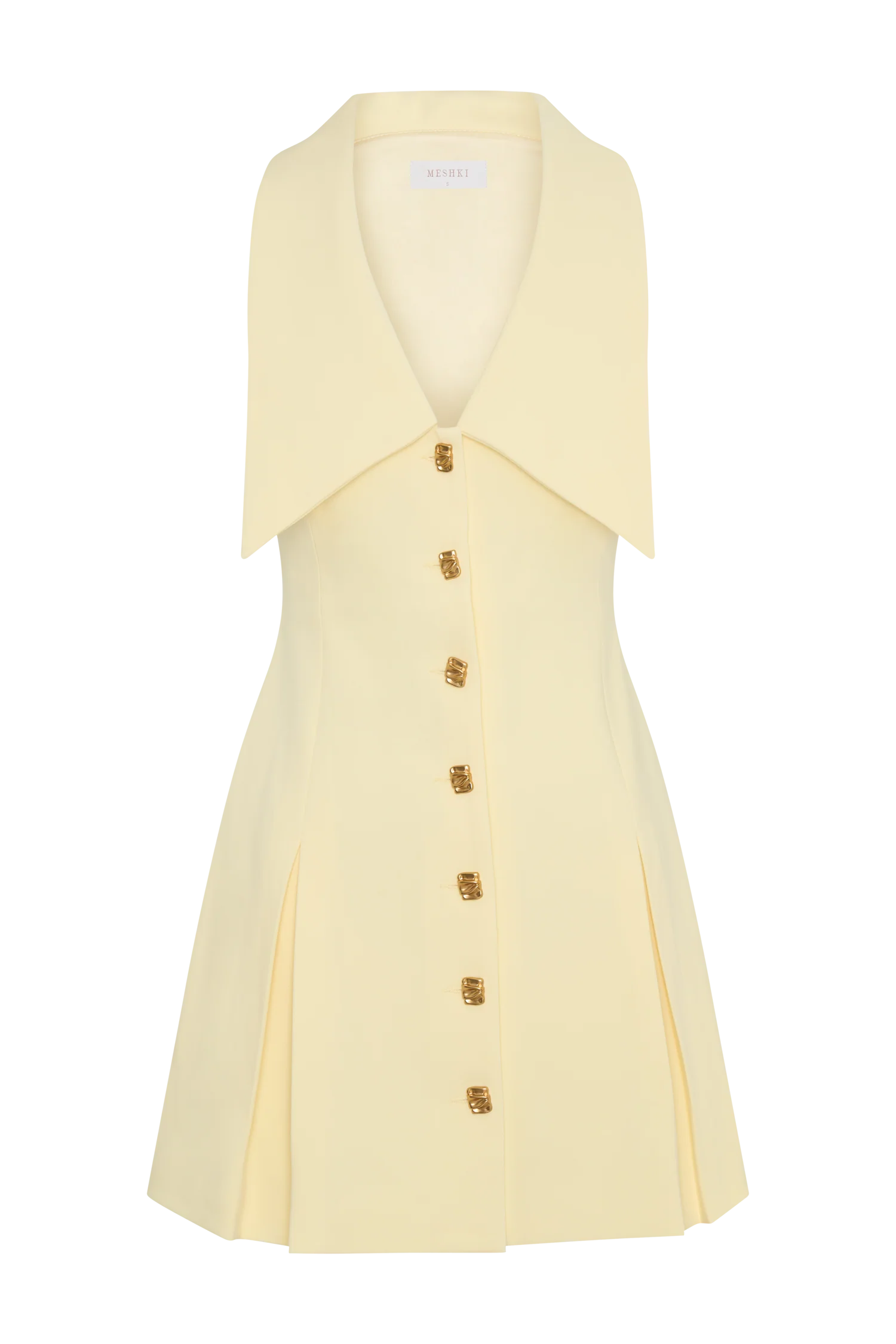 Oli Sleeveless Mini Dress - Lemon - Image 9