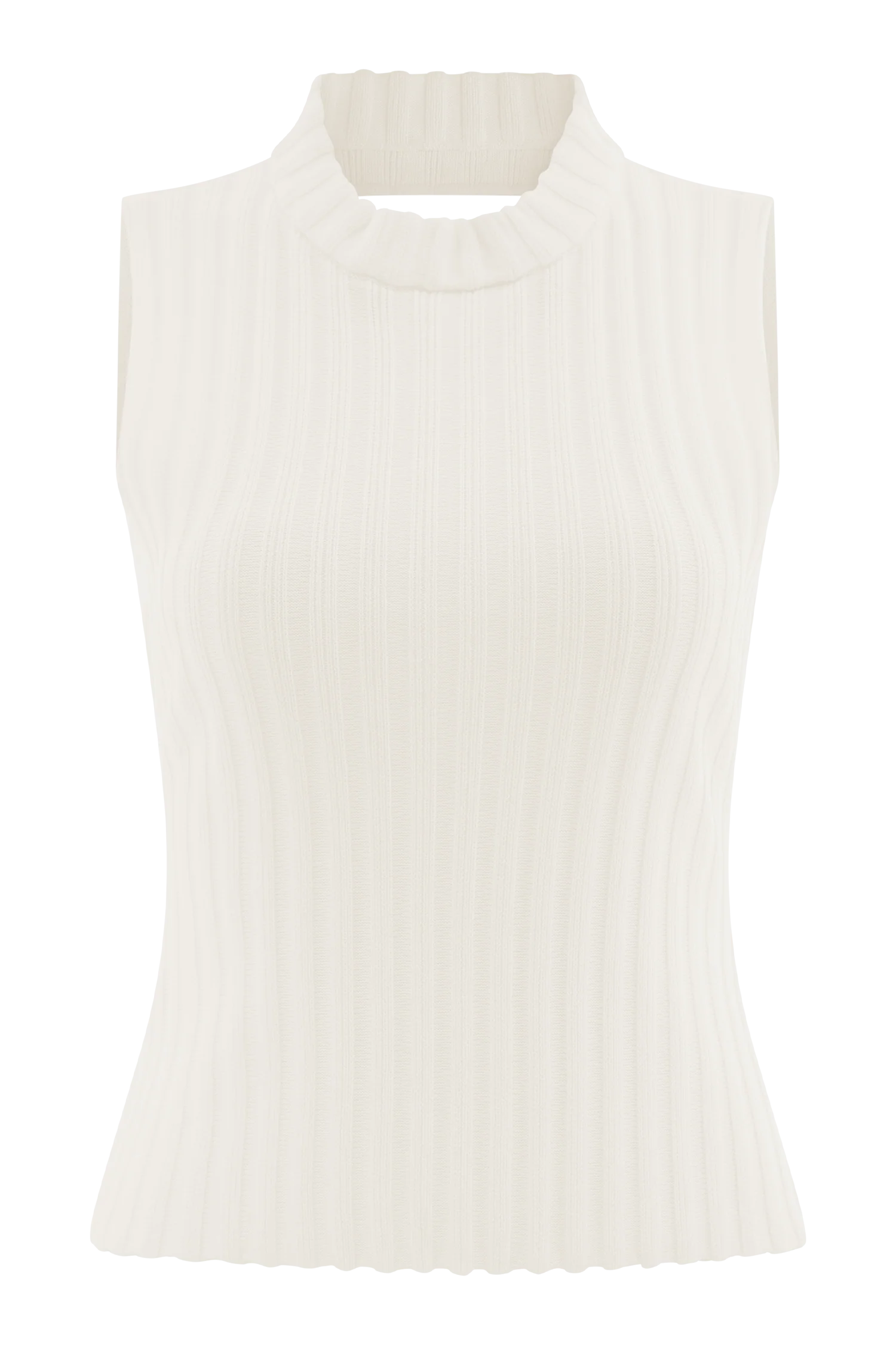 Oona Turtle Neck Knit Top - Ivory - Image 7