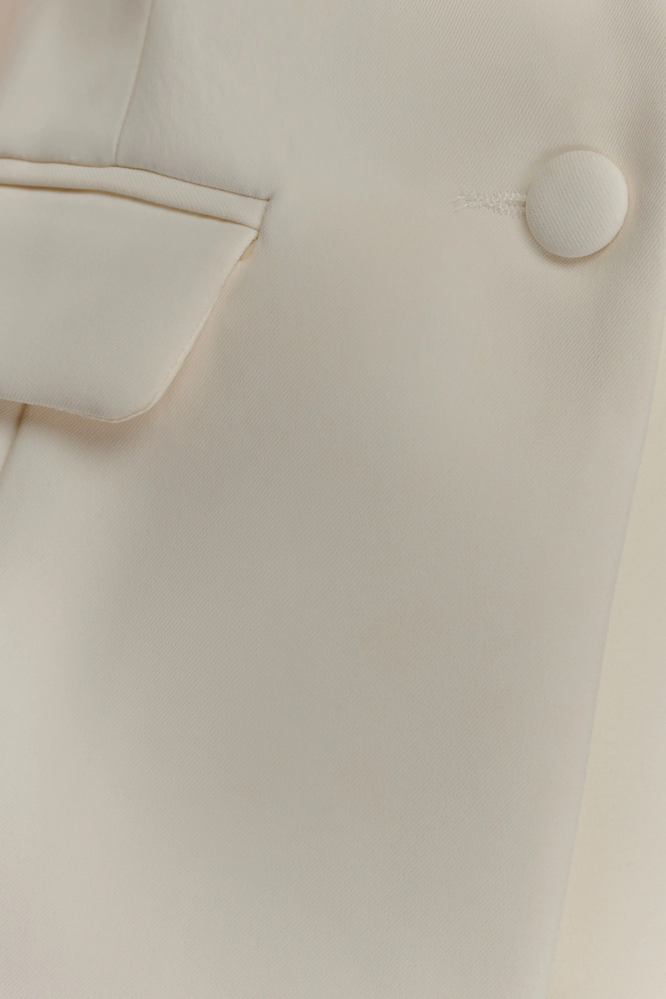 Opal Puff Sleeve Suiting Top - Ivory - Image 5